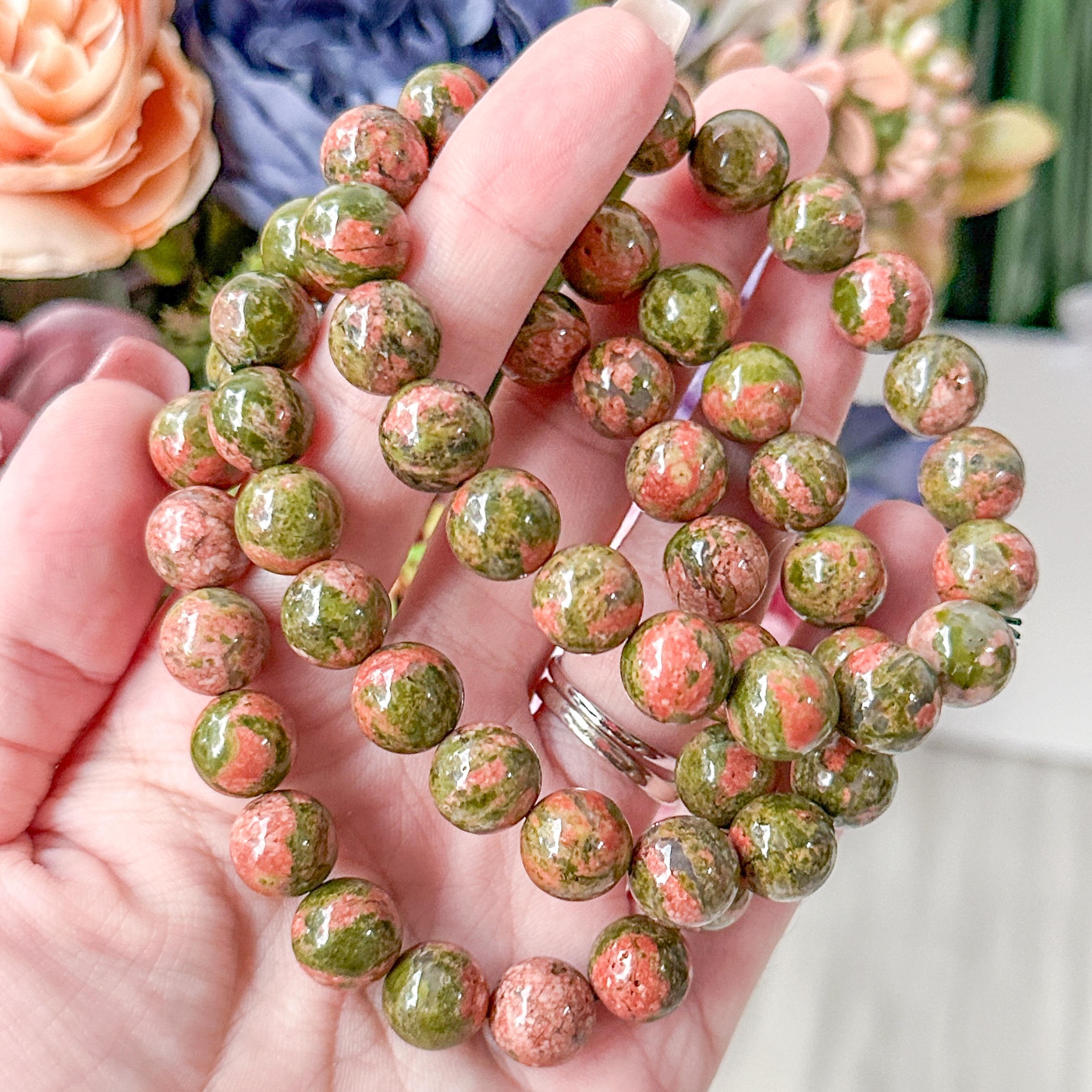 Unakite 10mm Bracelet