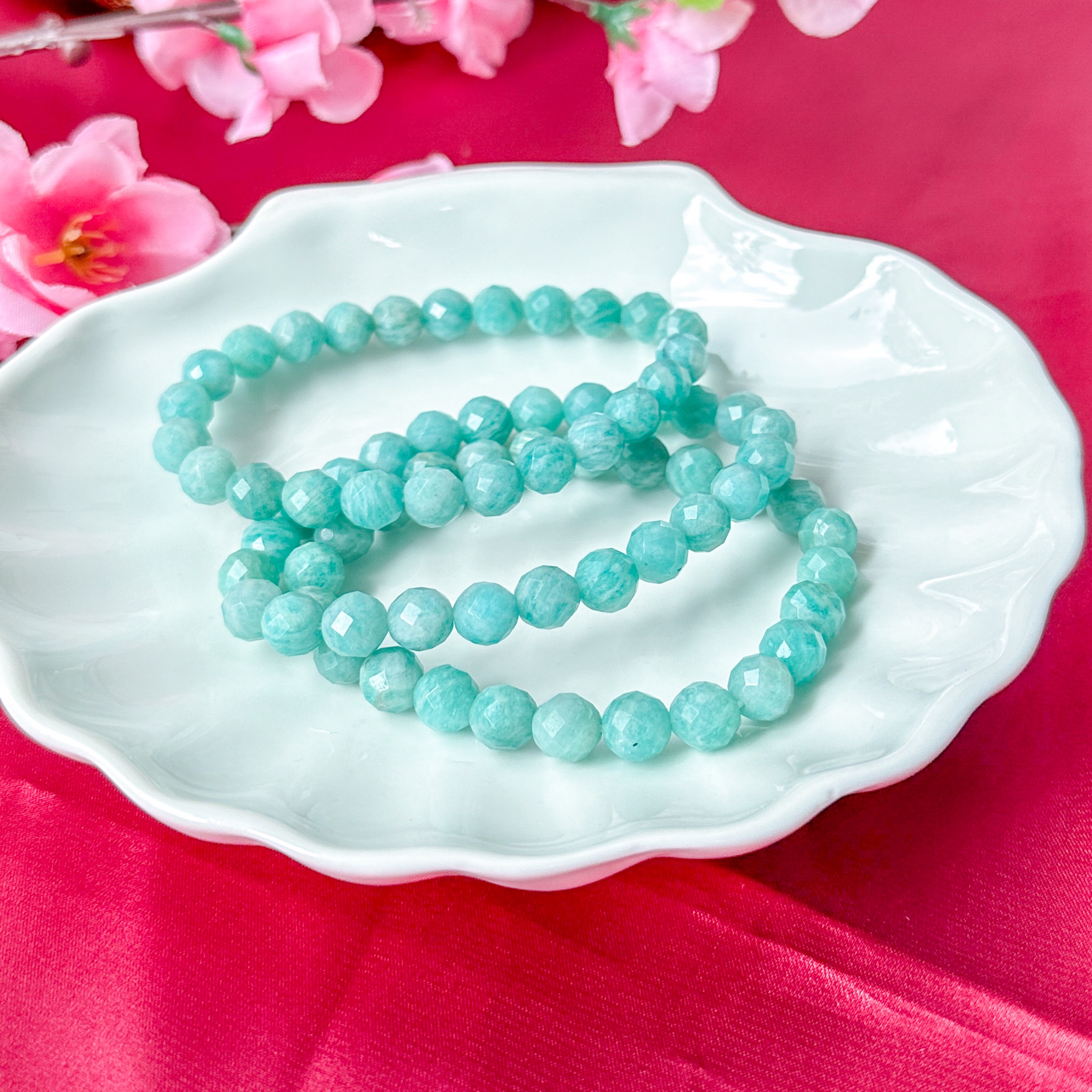 Amazonite 7mm Cut Bracelet