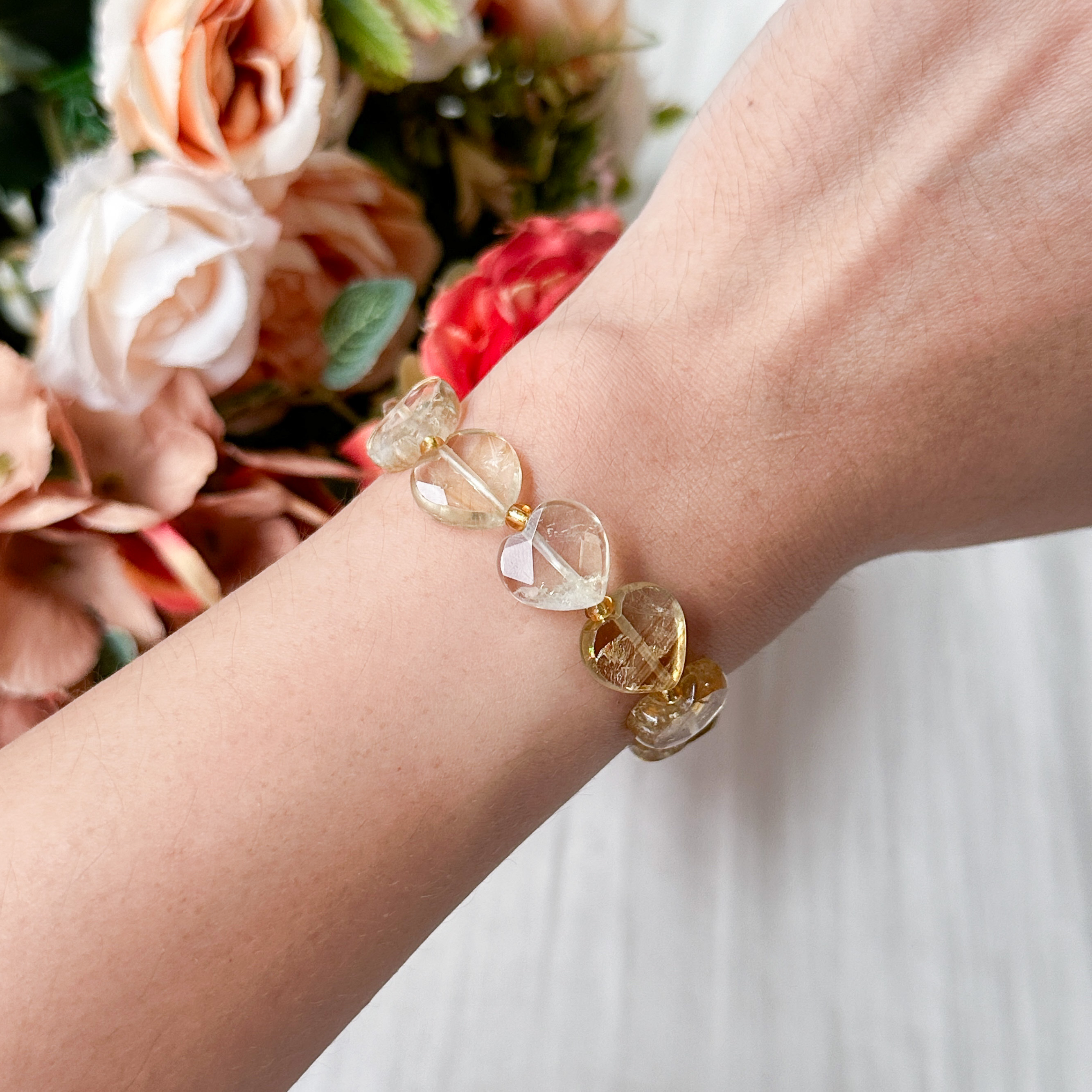 Pastel Citrine Heart Bracelet