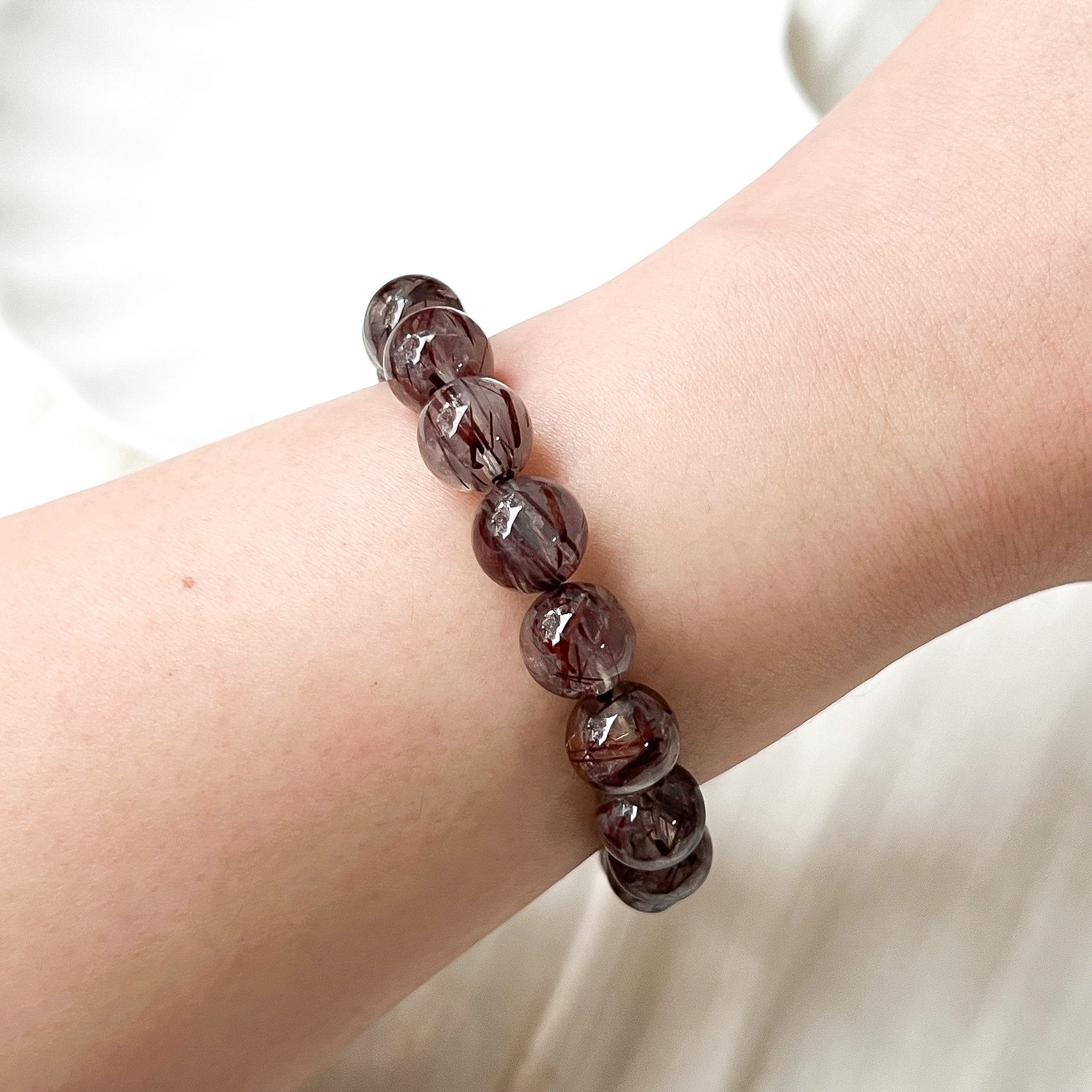 Coffee Rutilated 9-10mm AAA+ Bracelet