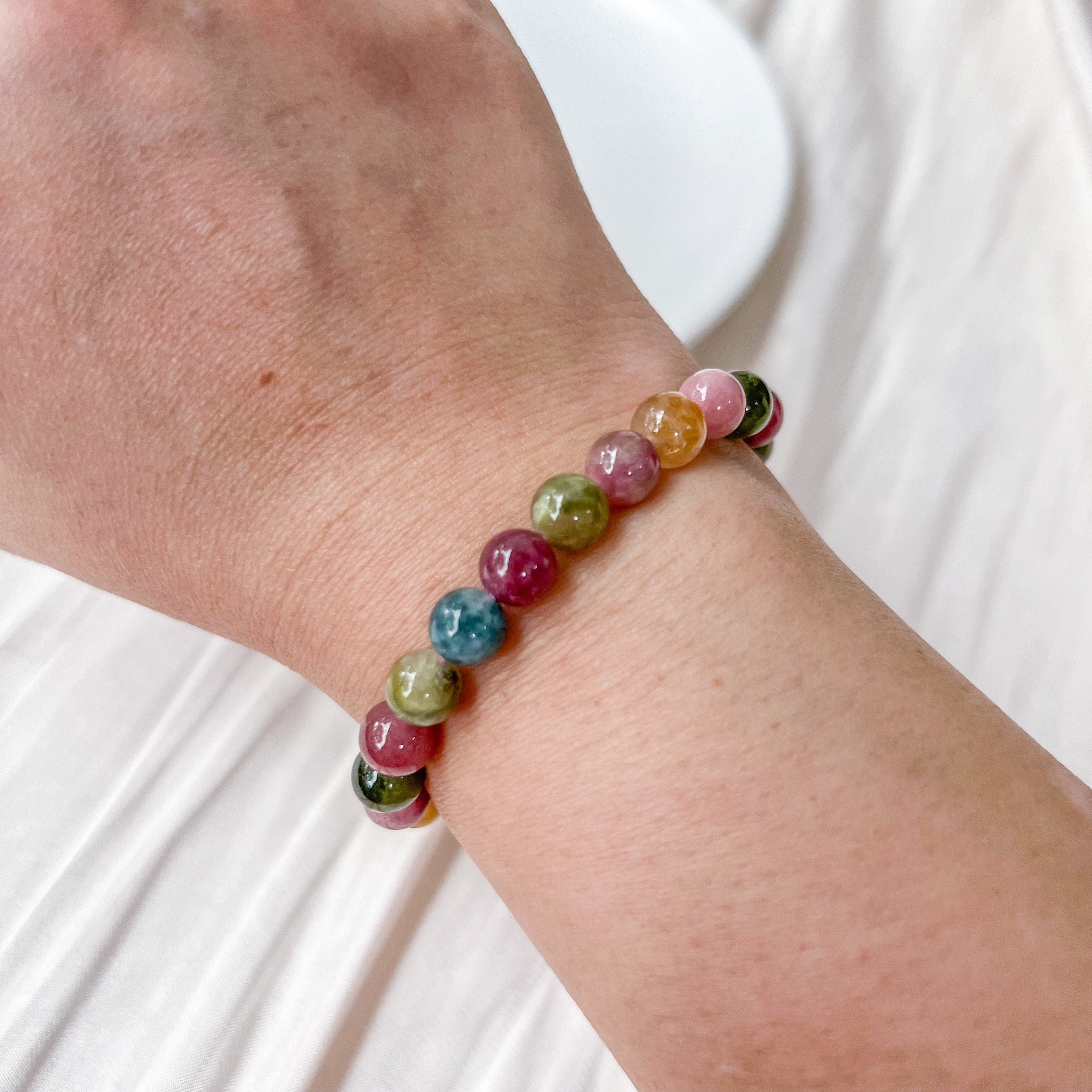 Multi-Colour Tourmaline 7-8mm AAA Bracelet