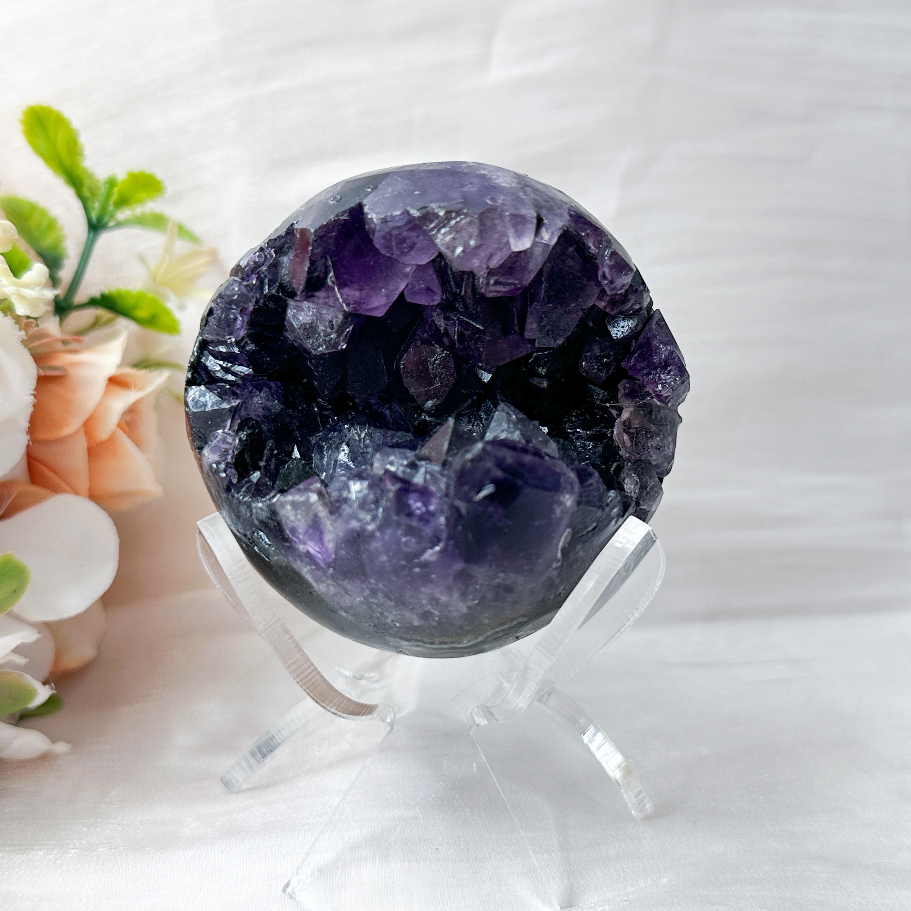 Amethyst Raw Sphere w Sphere Stand