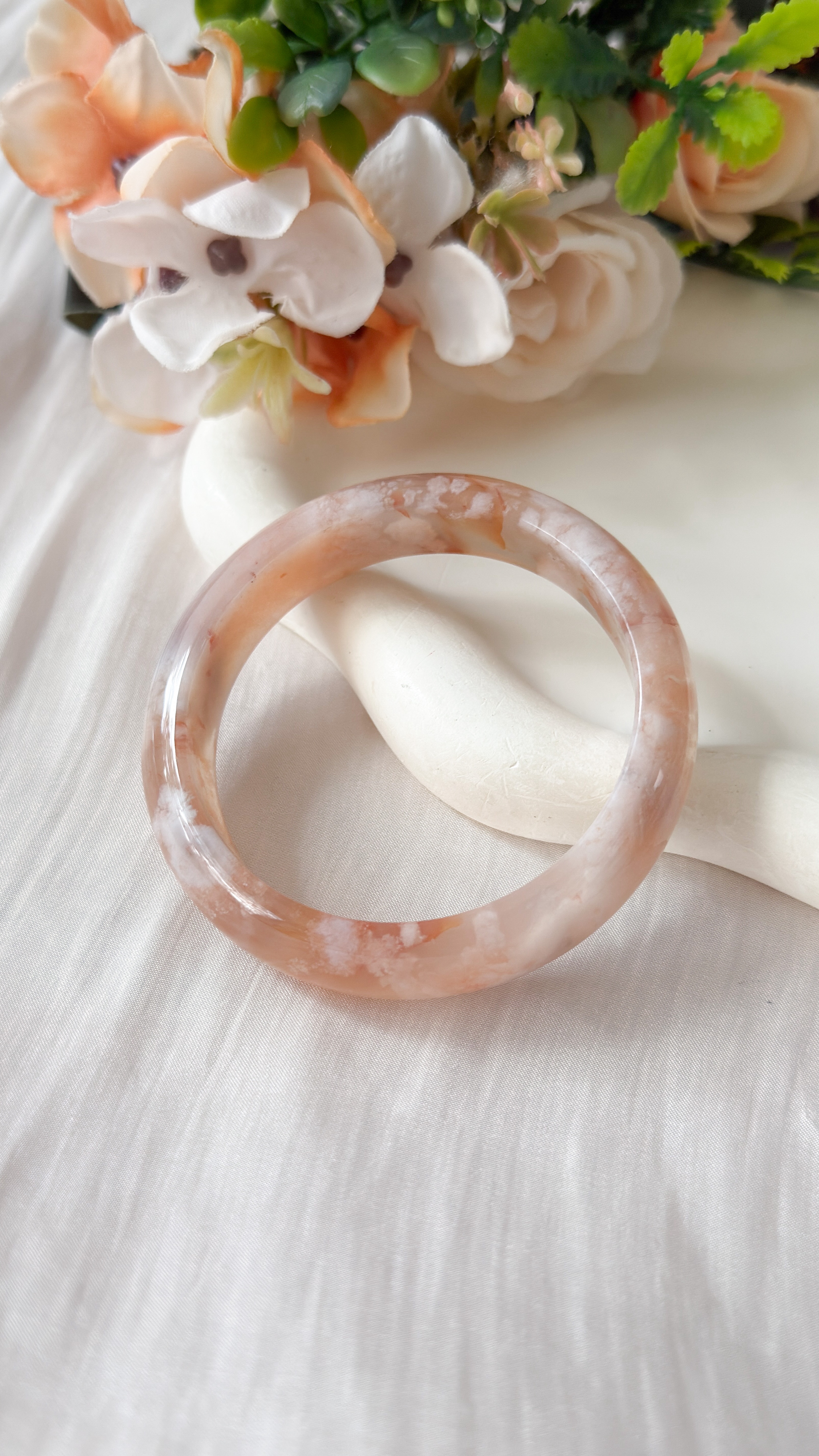 Sakura Agate Bangle