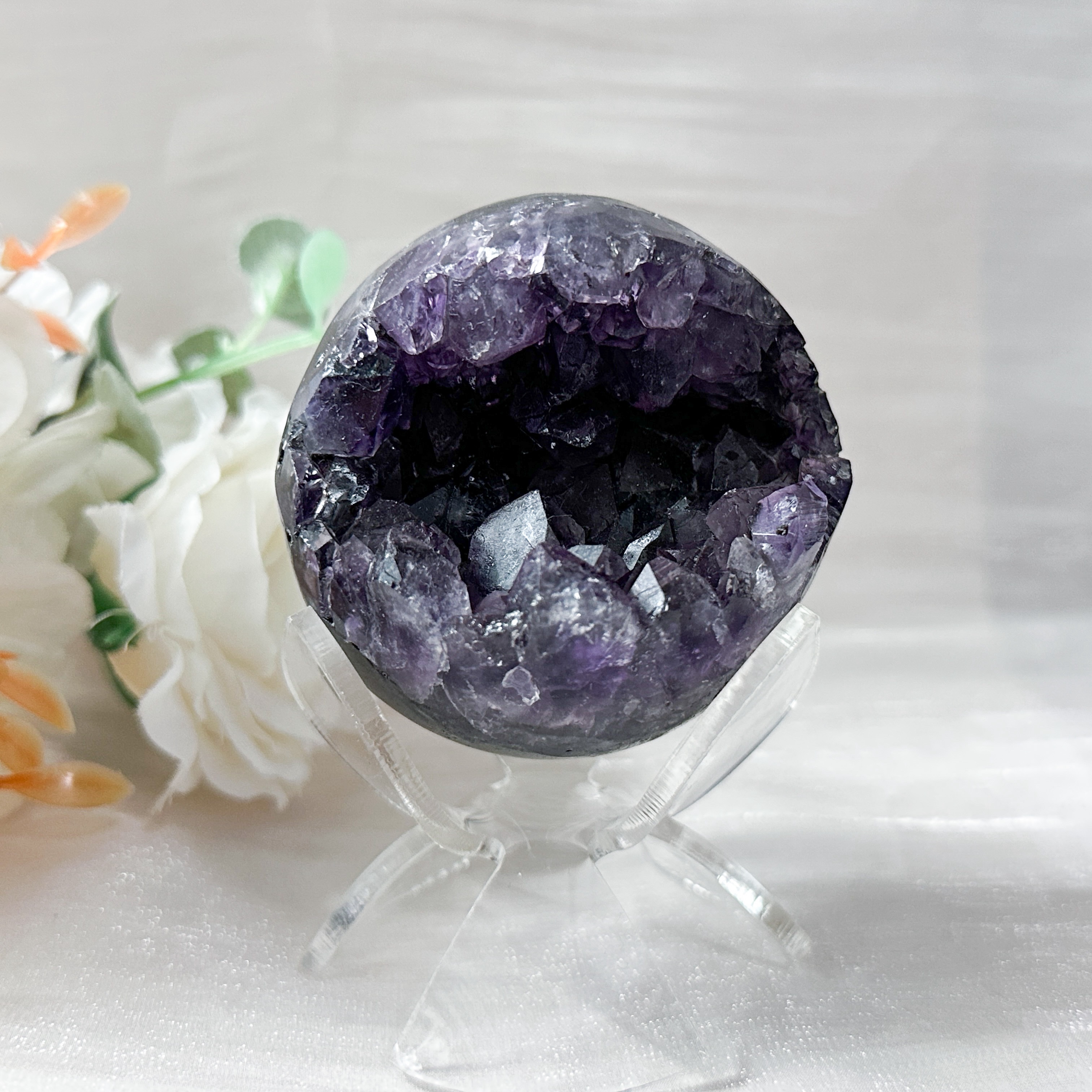 Amethyst Raw Sphere w Sphere Stand