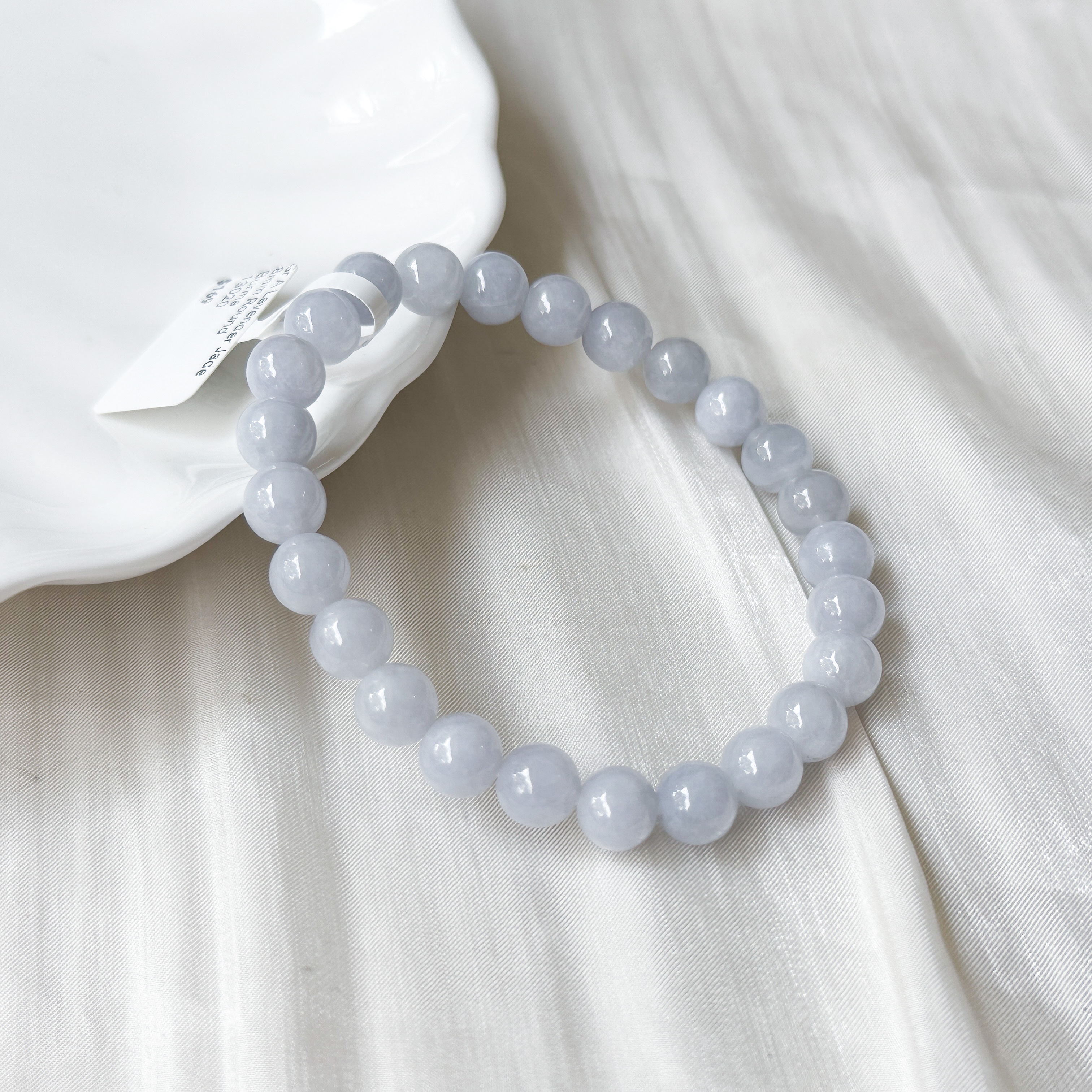 Grade A Lavender Jade Bracelet 8mm Round