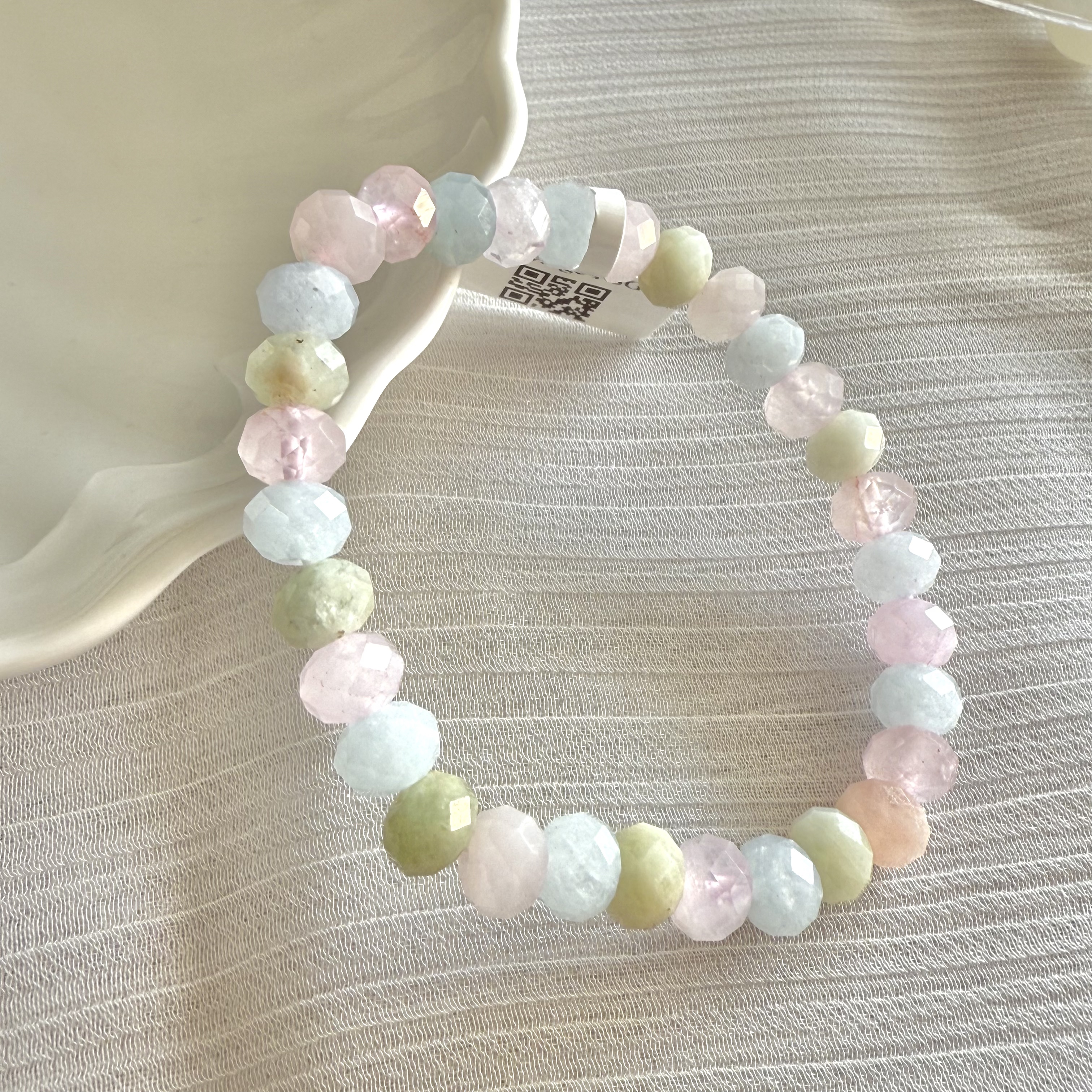 Aquamarine & Morganite Abacus Bracelet