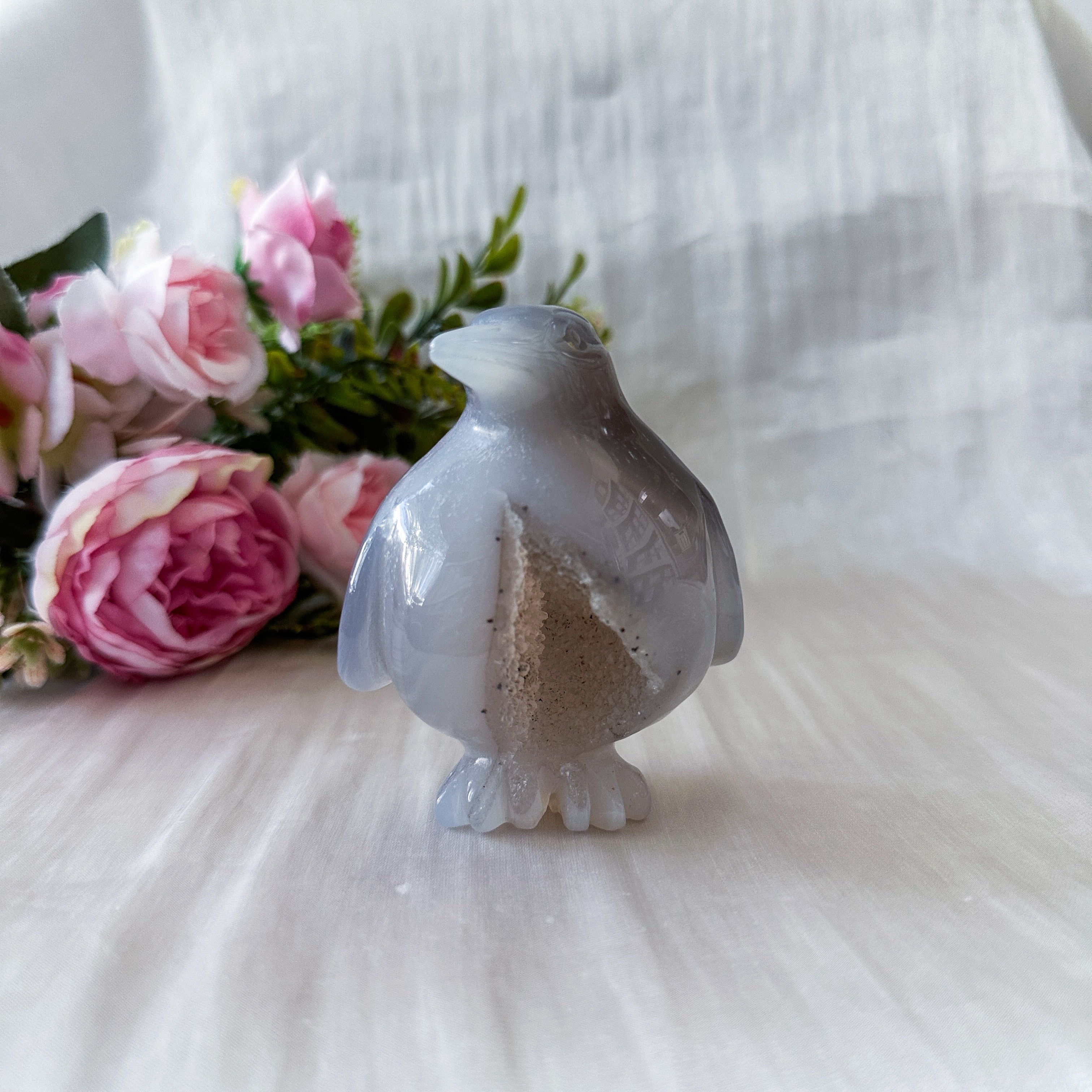 Druzy Agate Penguin (65.5mm)