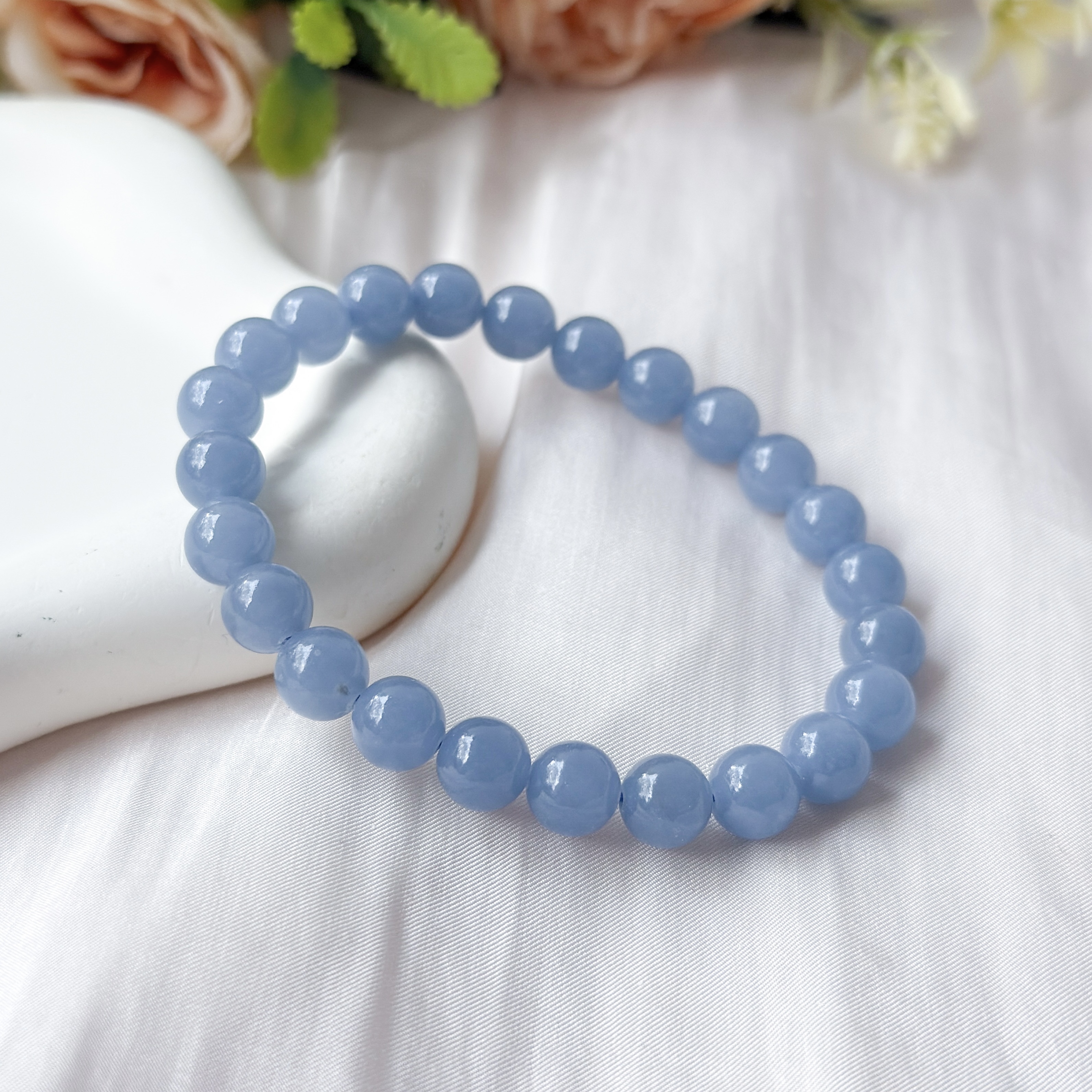 Angelite 8mm AAAA Bracelet