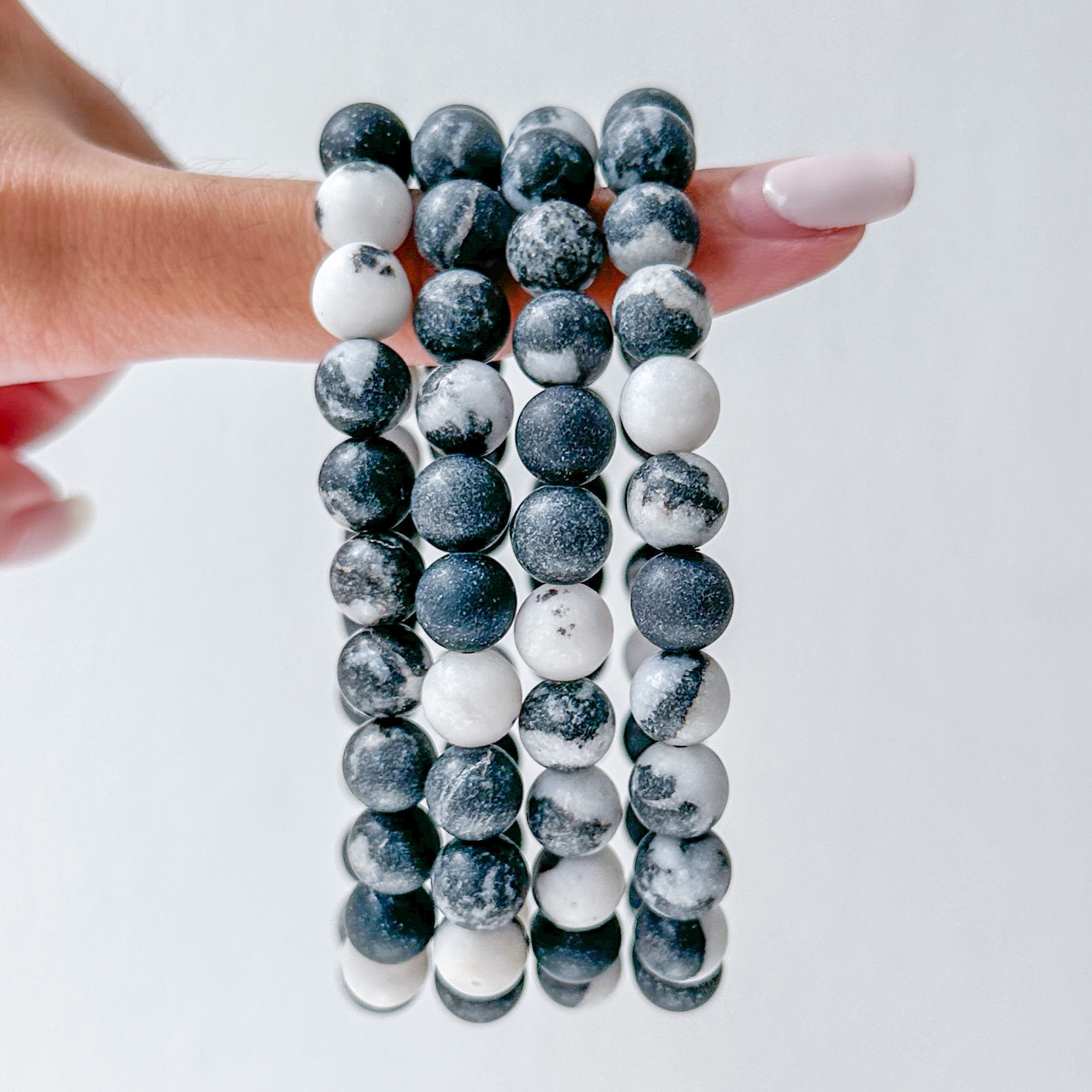 Zebra Jasper 8mm Bracelet