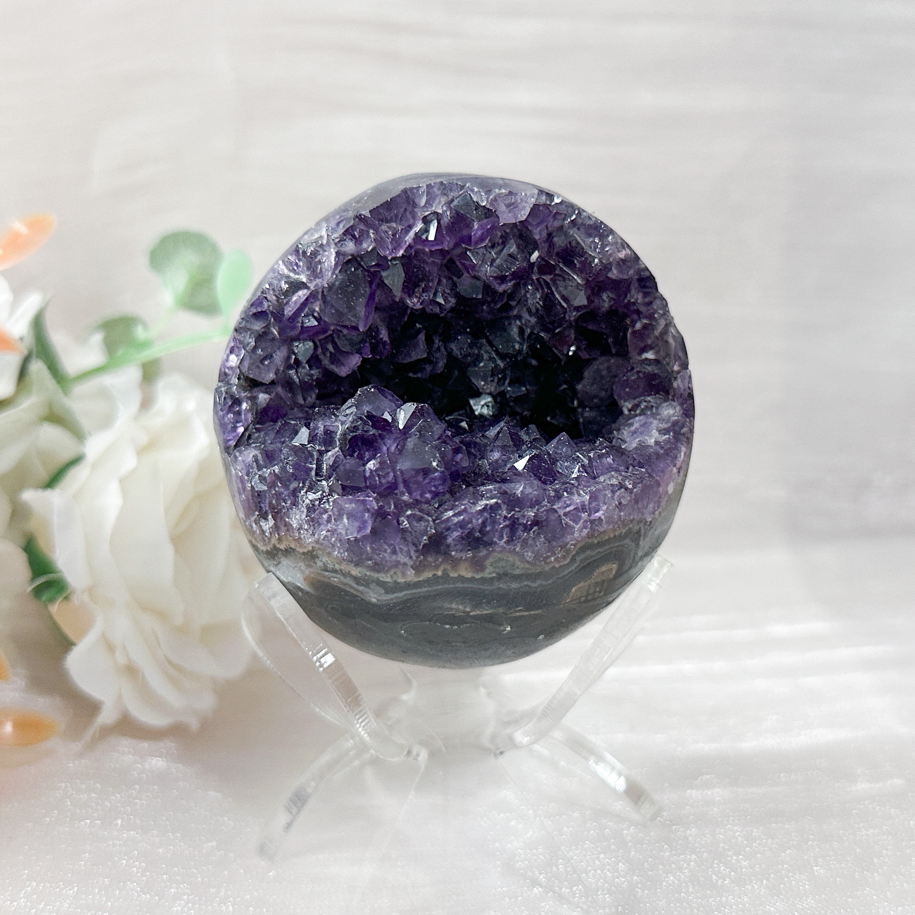 Amethyst Raw Sphere w Sphere Stand
