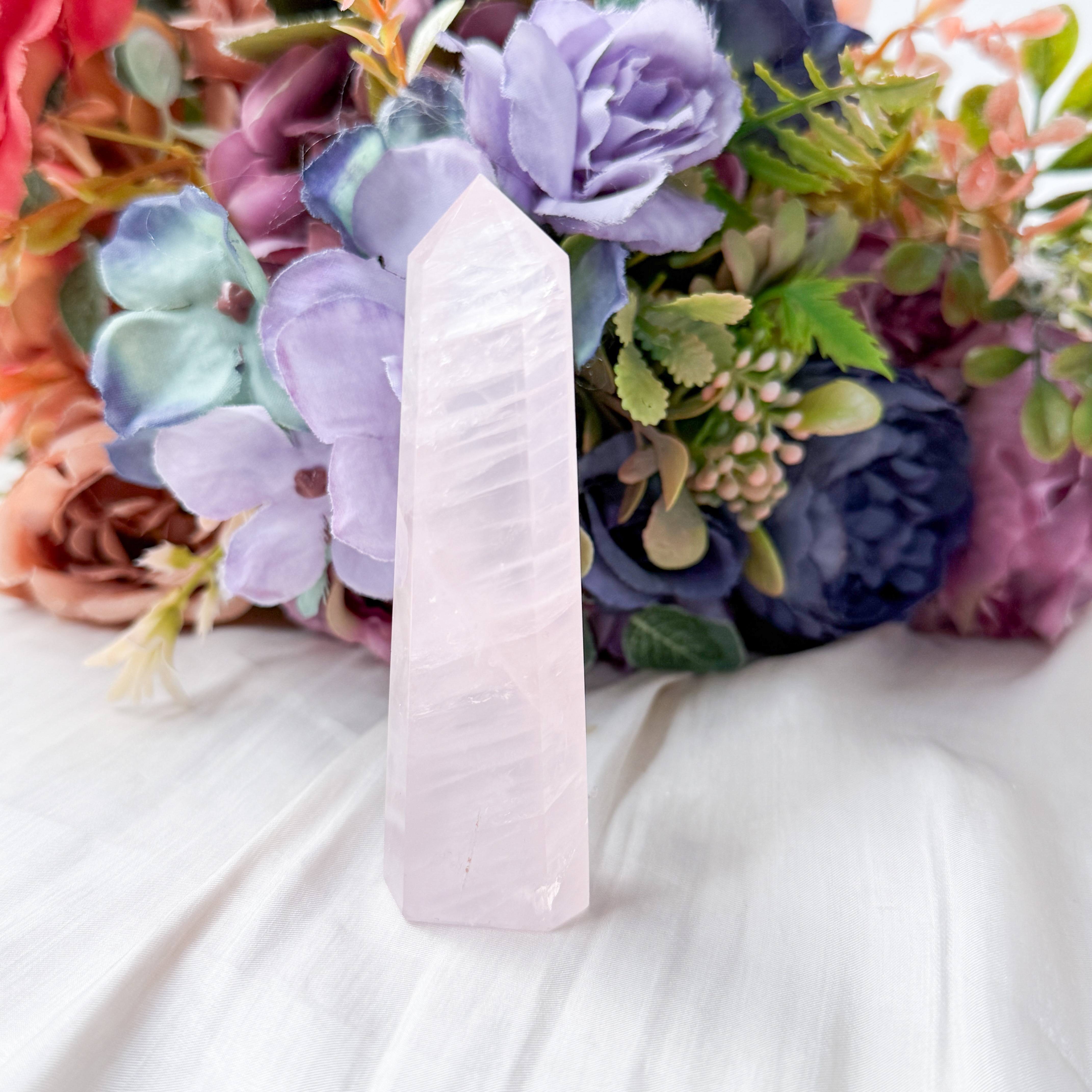 Lavender Rose Quartz Pointer