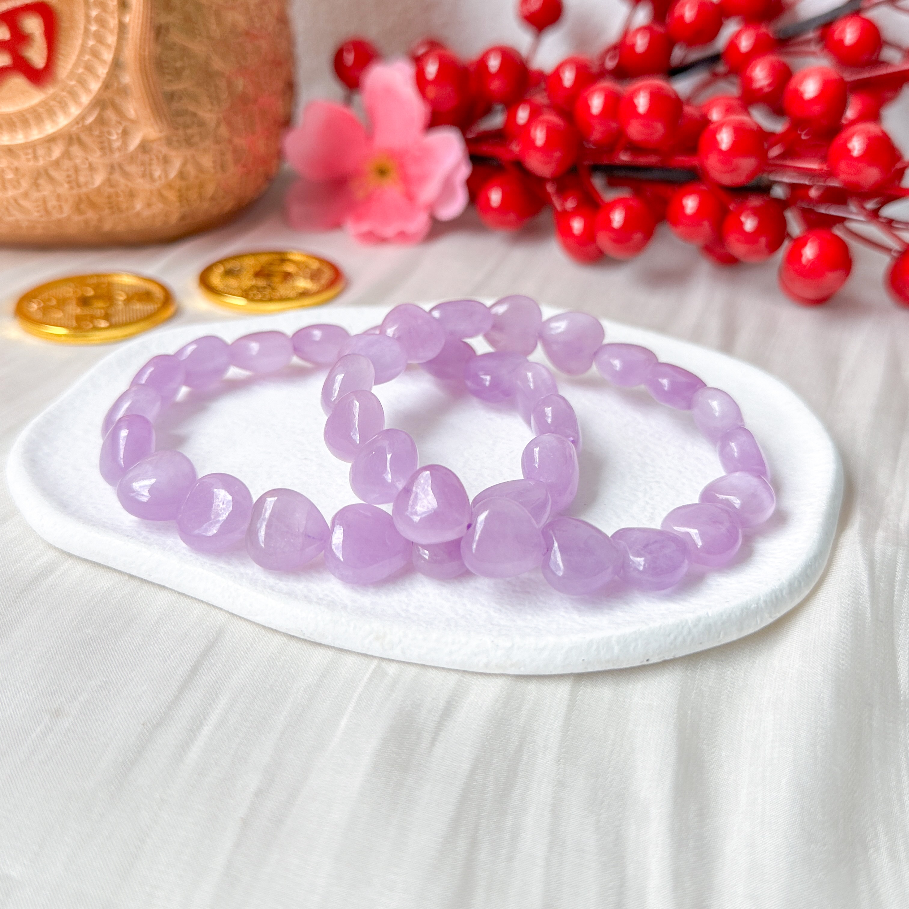 Kunzite Heart Bracelet