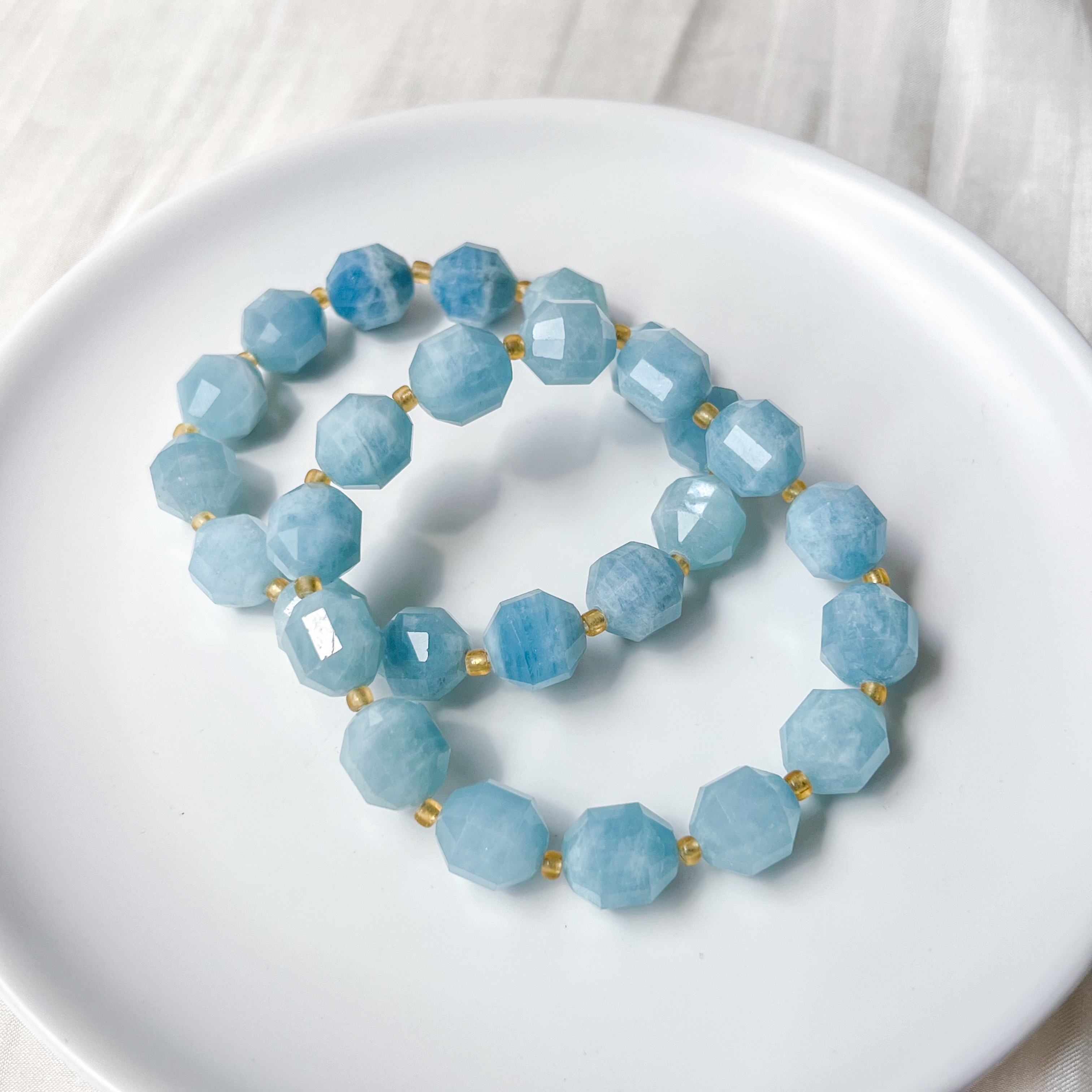 Aquamarine Geometric Bracelet