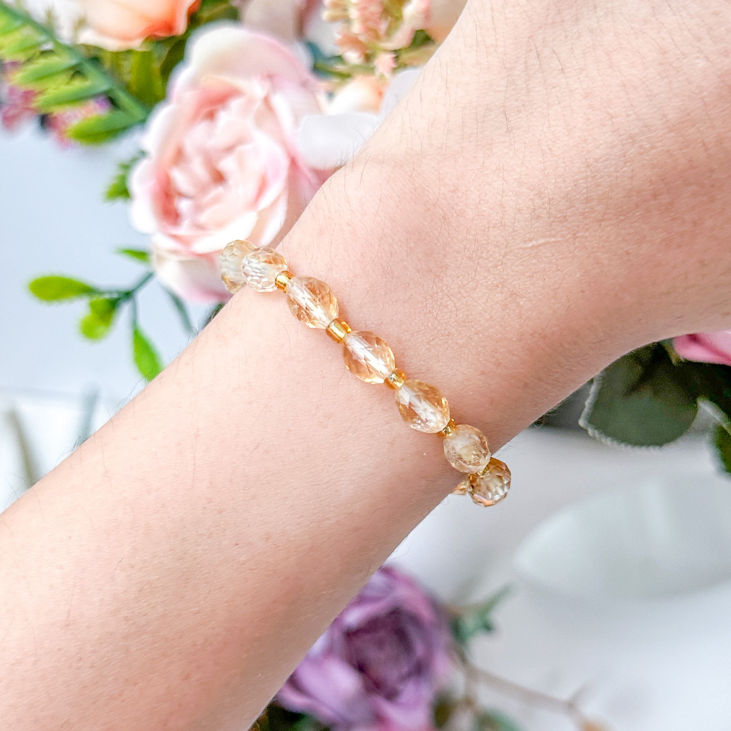 Citrine Olive Cut Bracelet