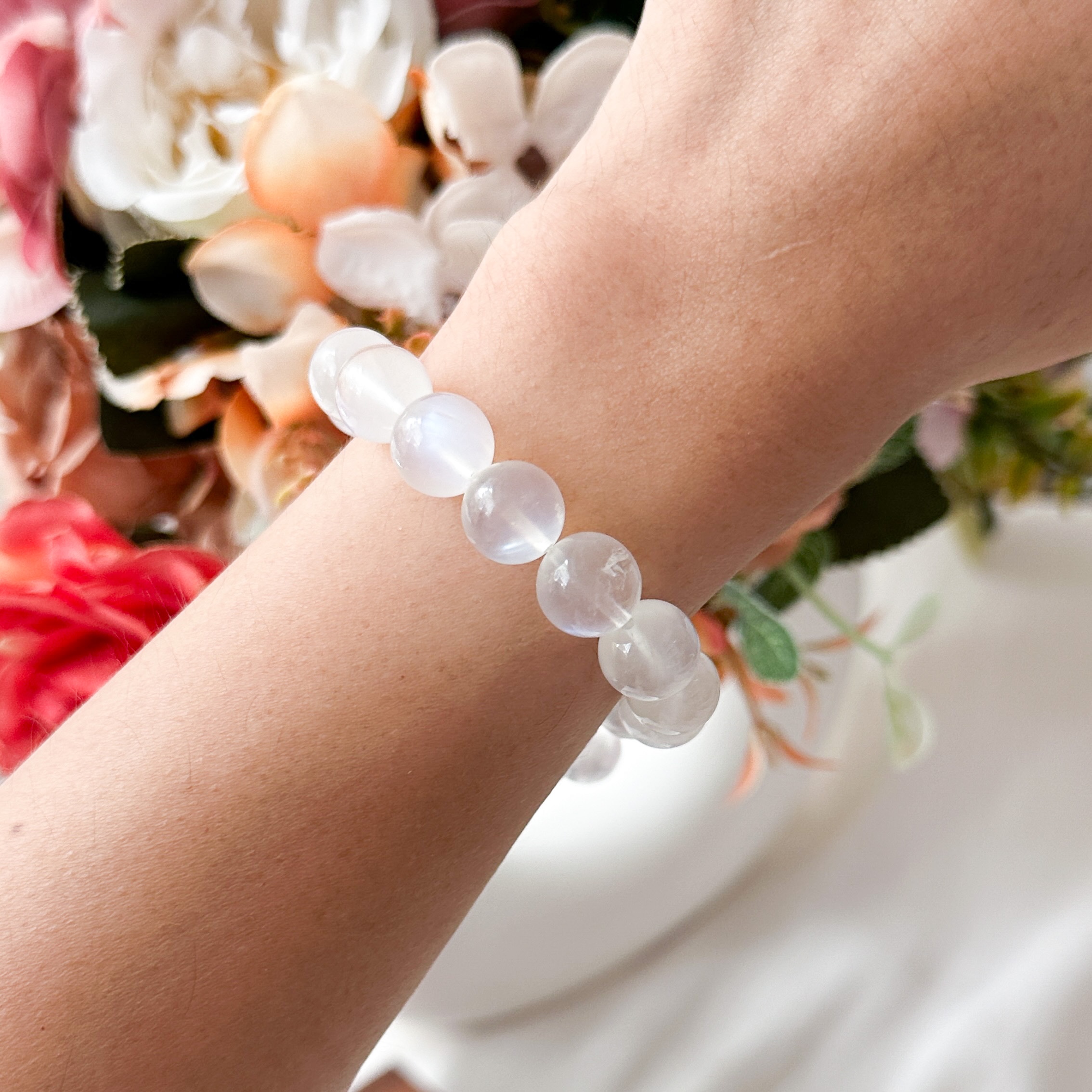 Moonstone 10+mm AAA Bracelet