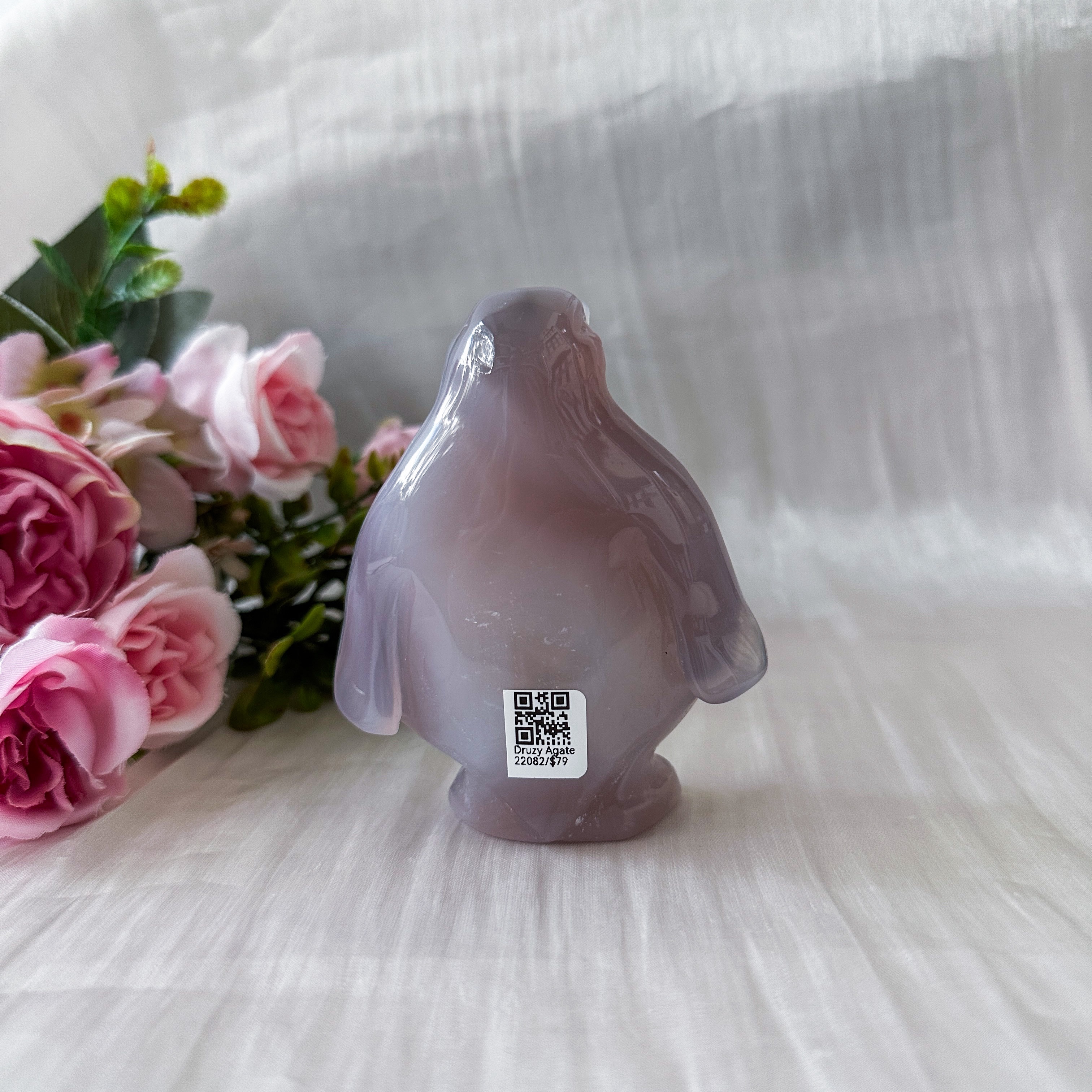 Druzy Agate Penguin (76.5mm)