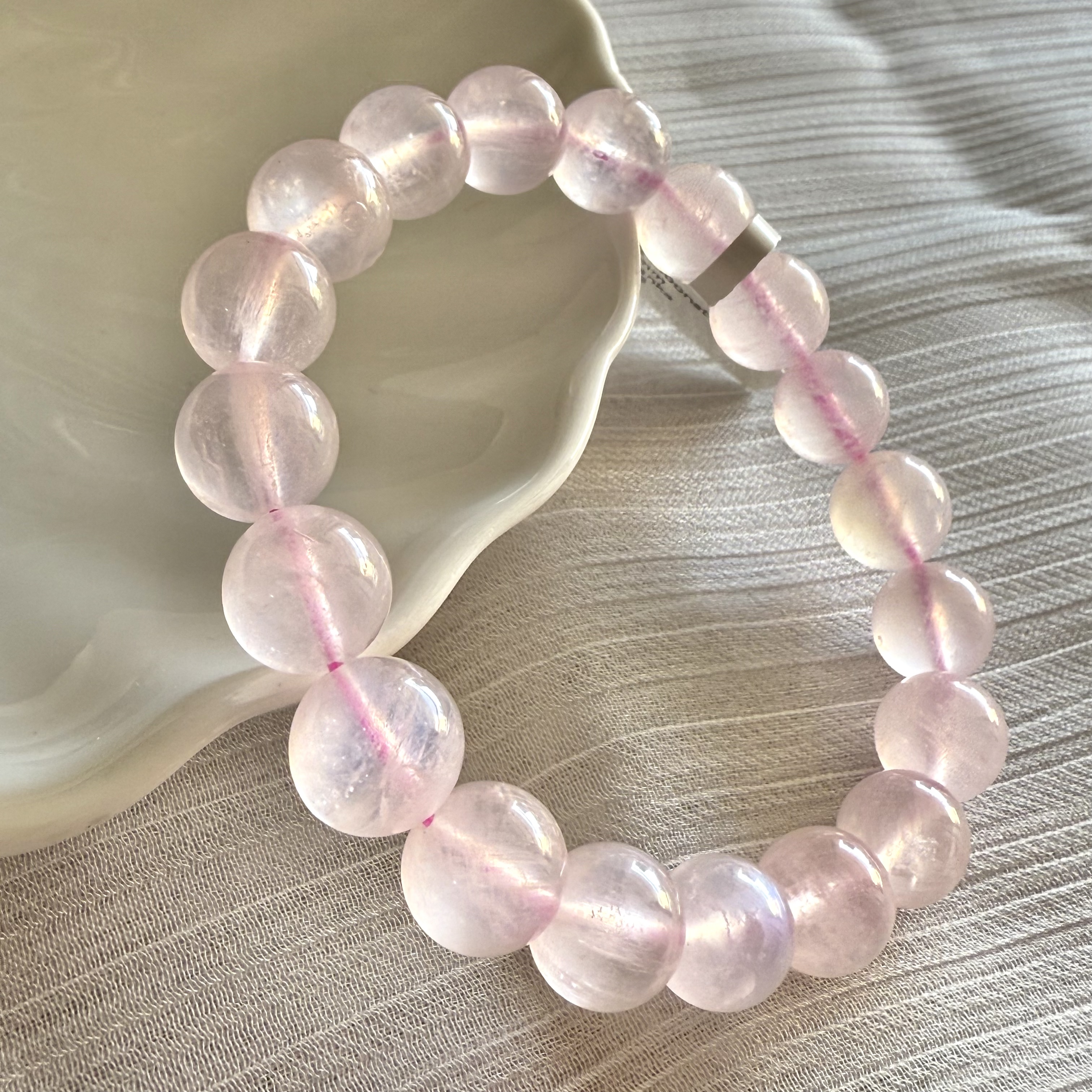 Pink Moonstone 10+mm Bracelet