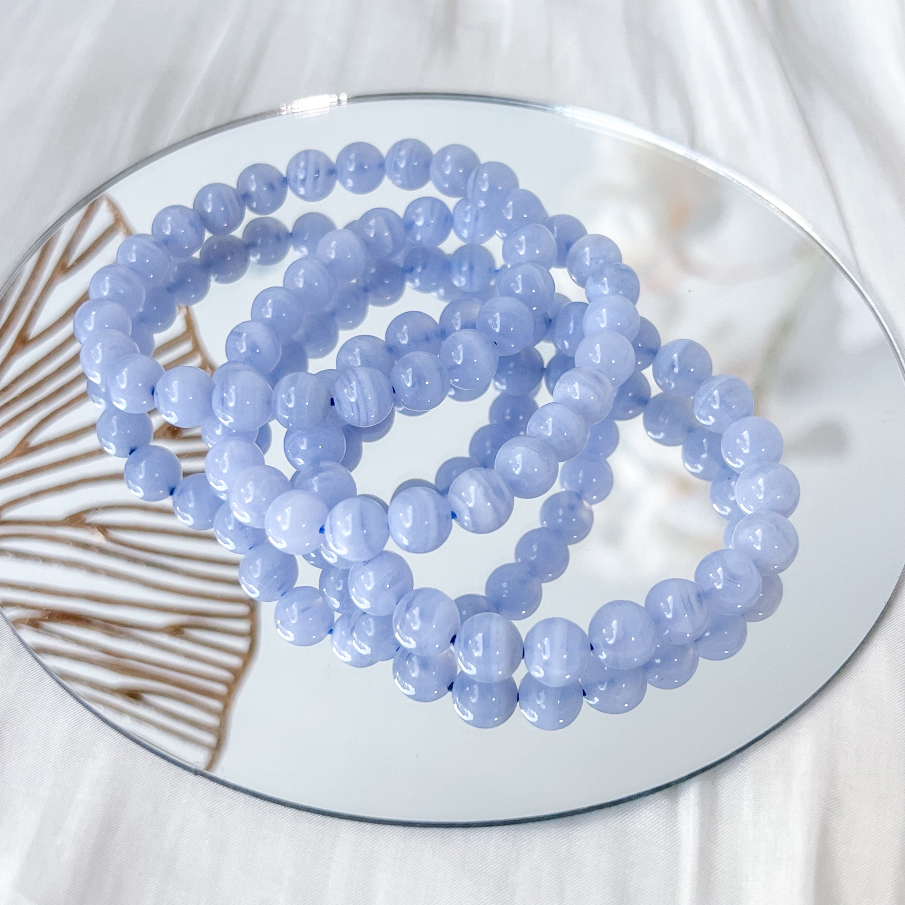 Blue Lace Agate 8mm Bracelet