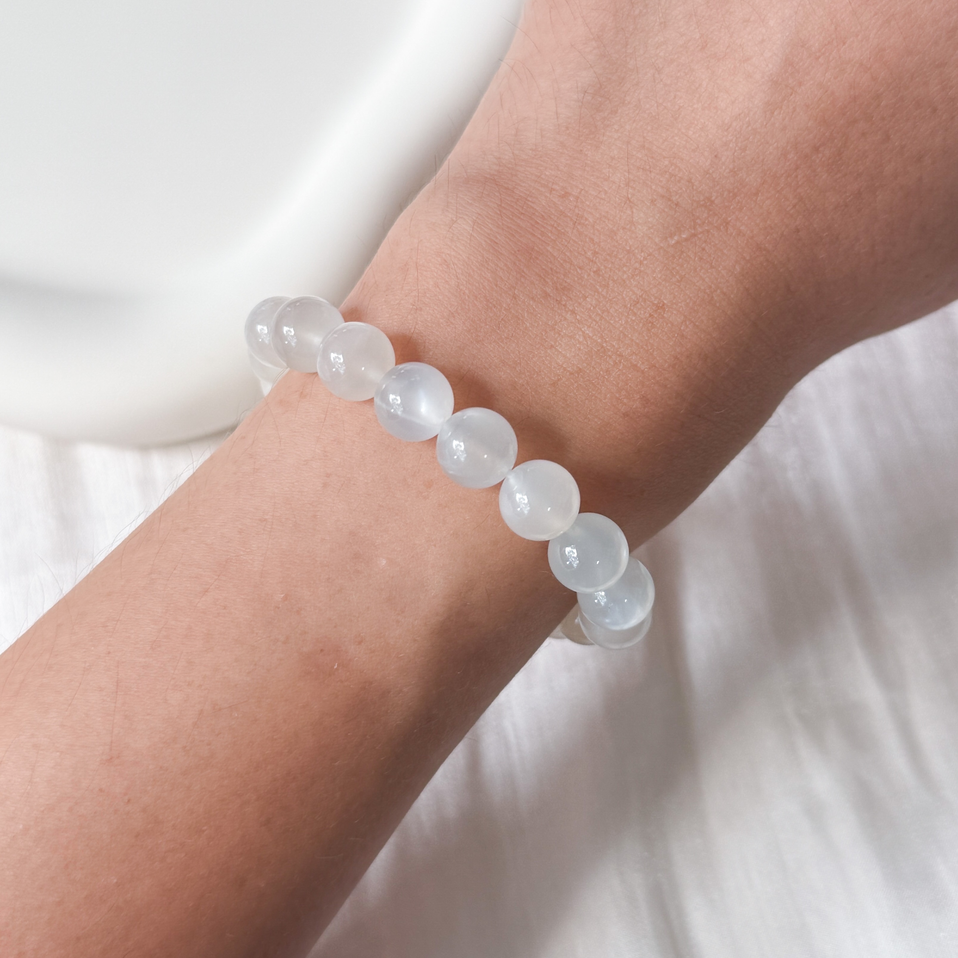 White Moonstone 8mm Bracelet
