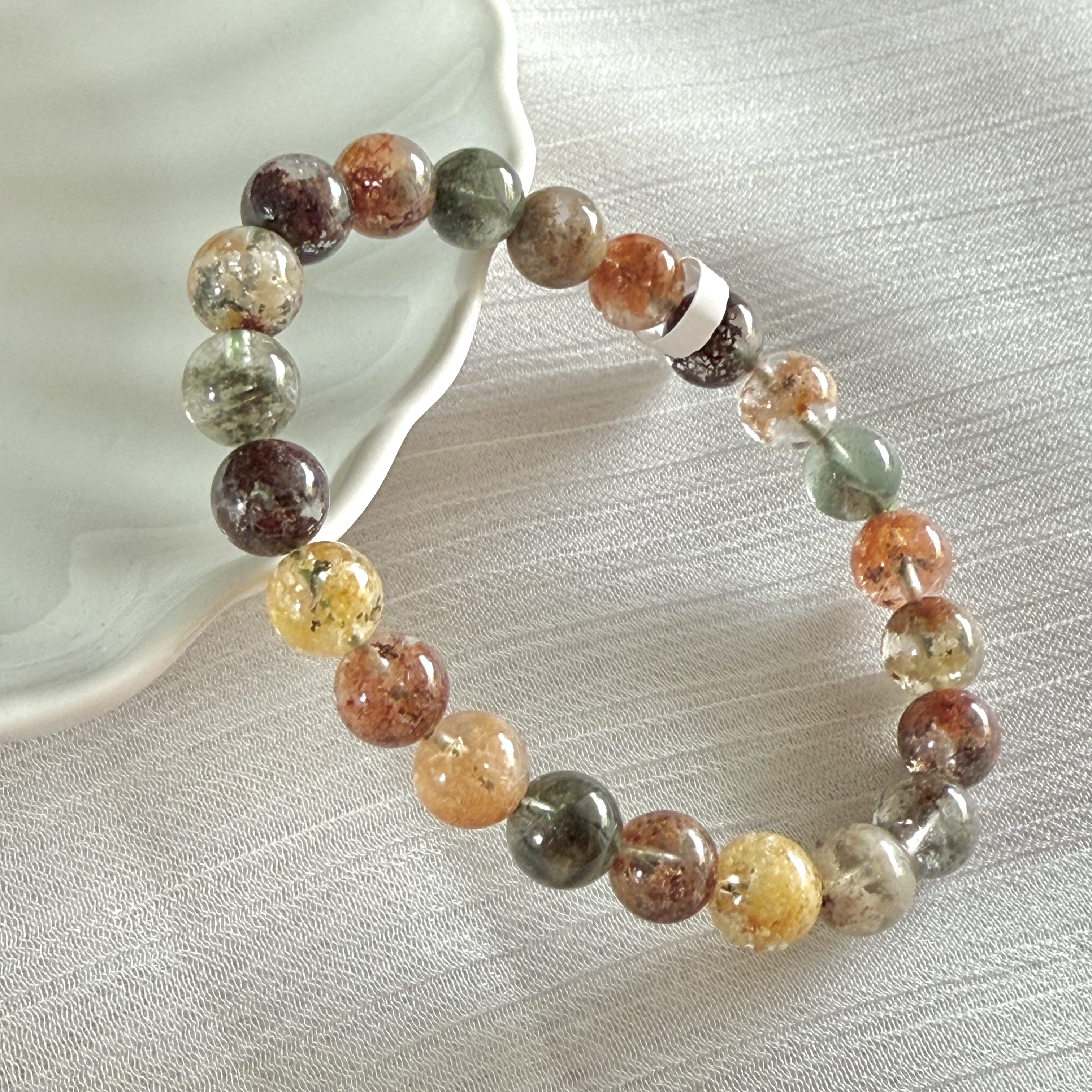 Multi-Colour Phantom Quartz 7-8mm Bracelet