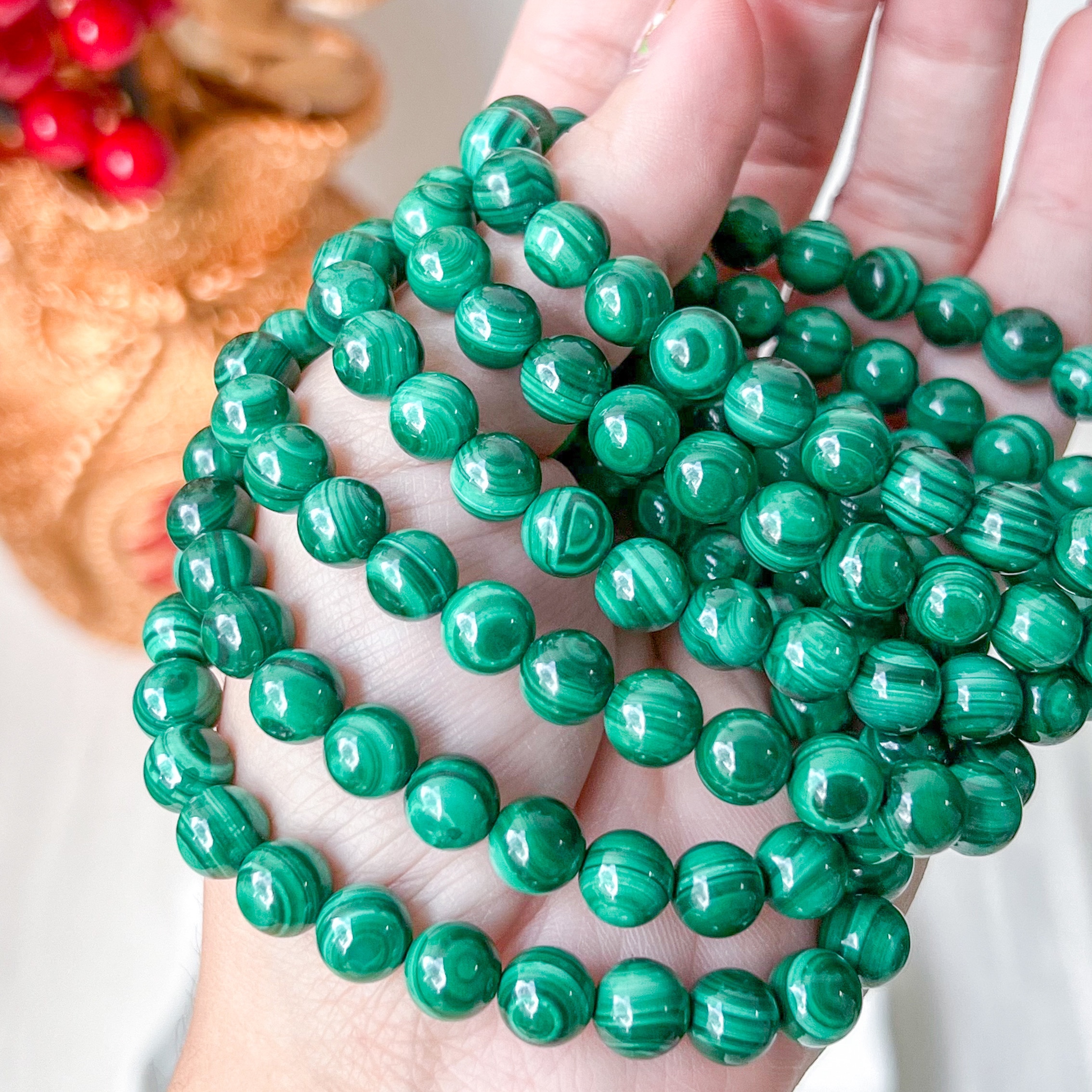 Malachite 7+mm Bracelet