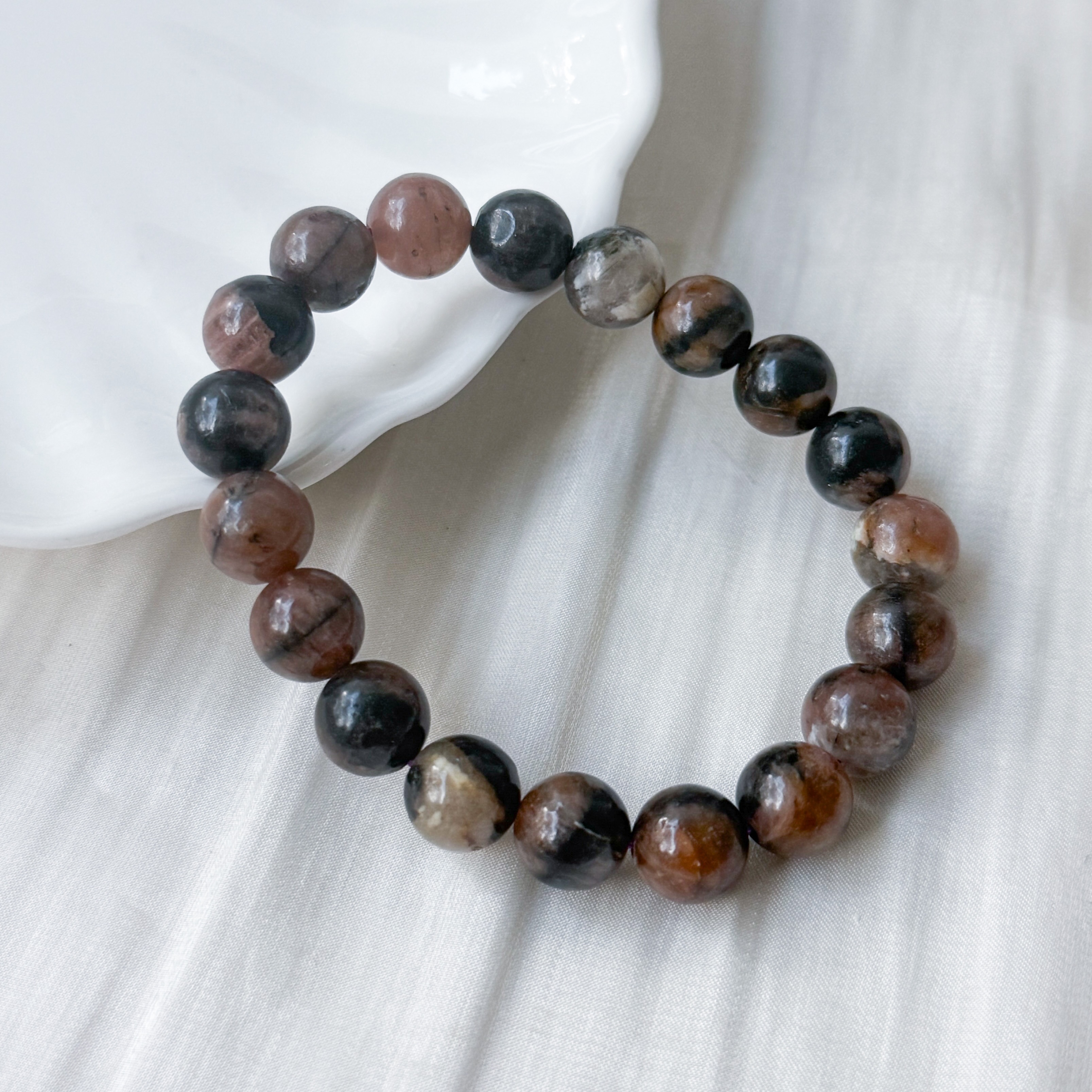 Chiastolite 10mm Bracelet