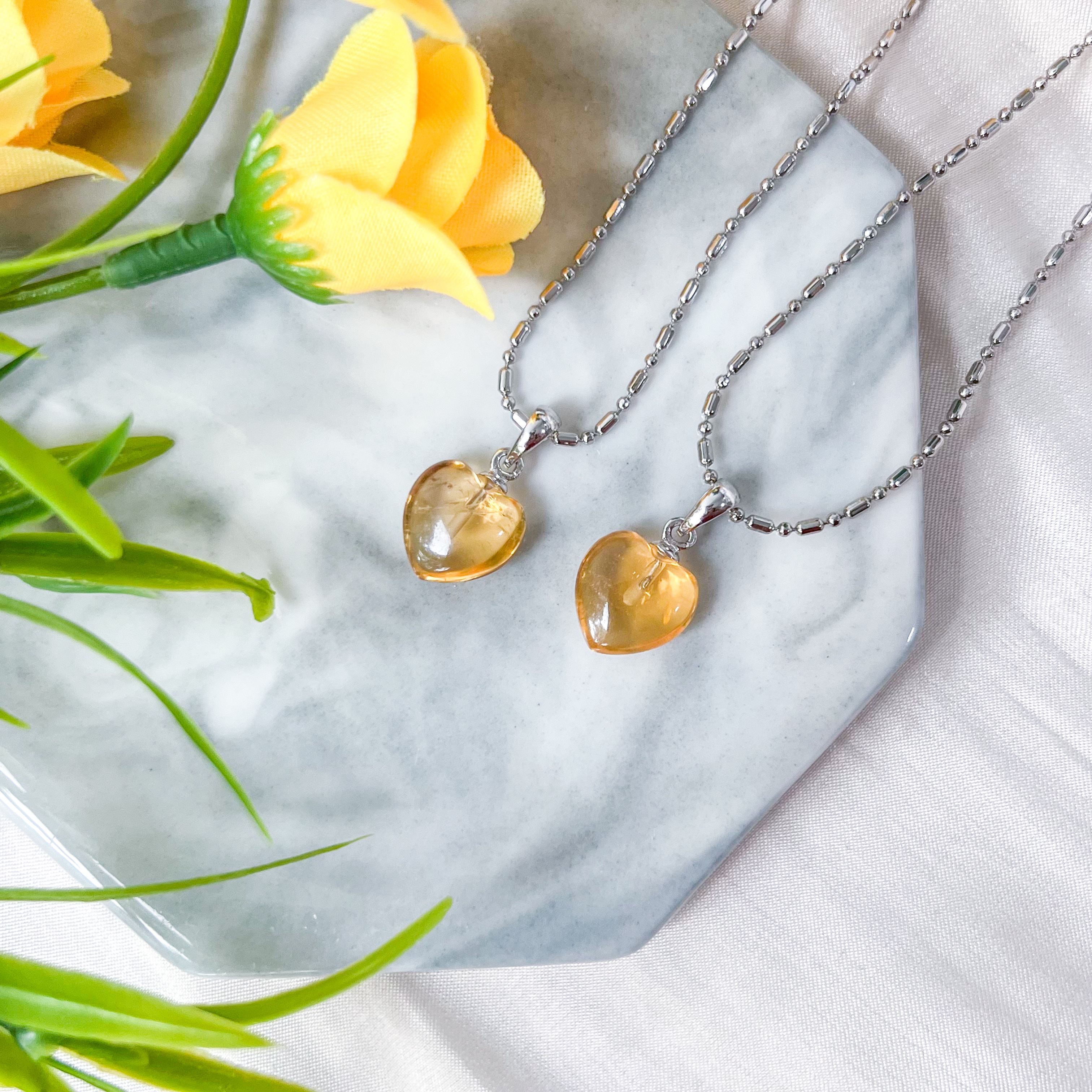 Citrine Heart Pendant
