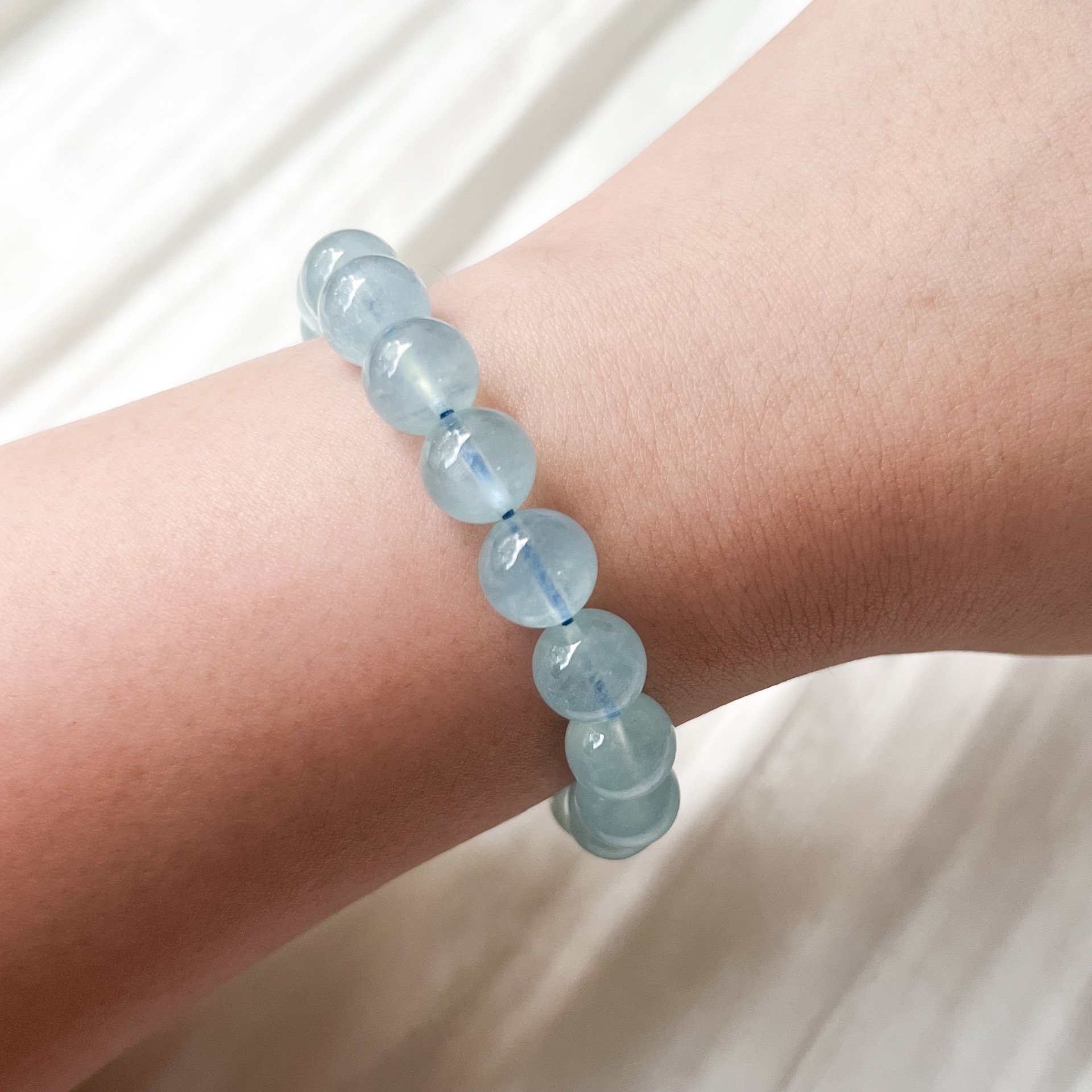 Aquamarine 10mm AAA+ Bracelet