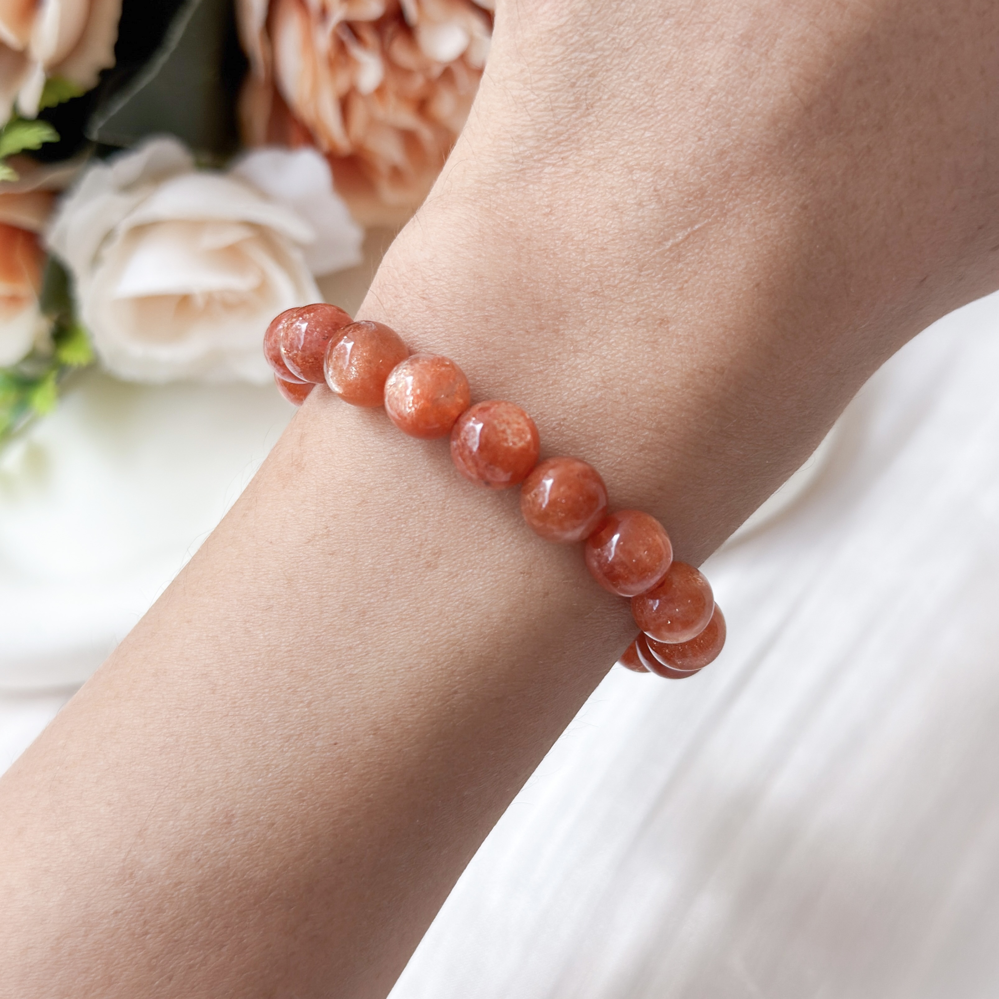 Golden Sunstone 8-9mm AAAA Bracelet
