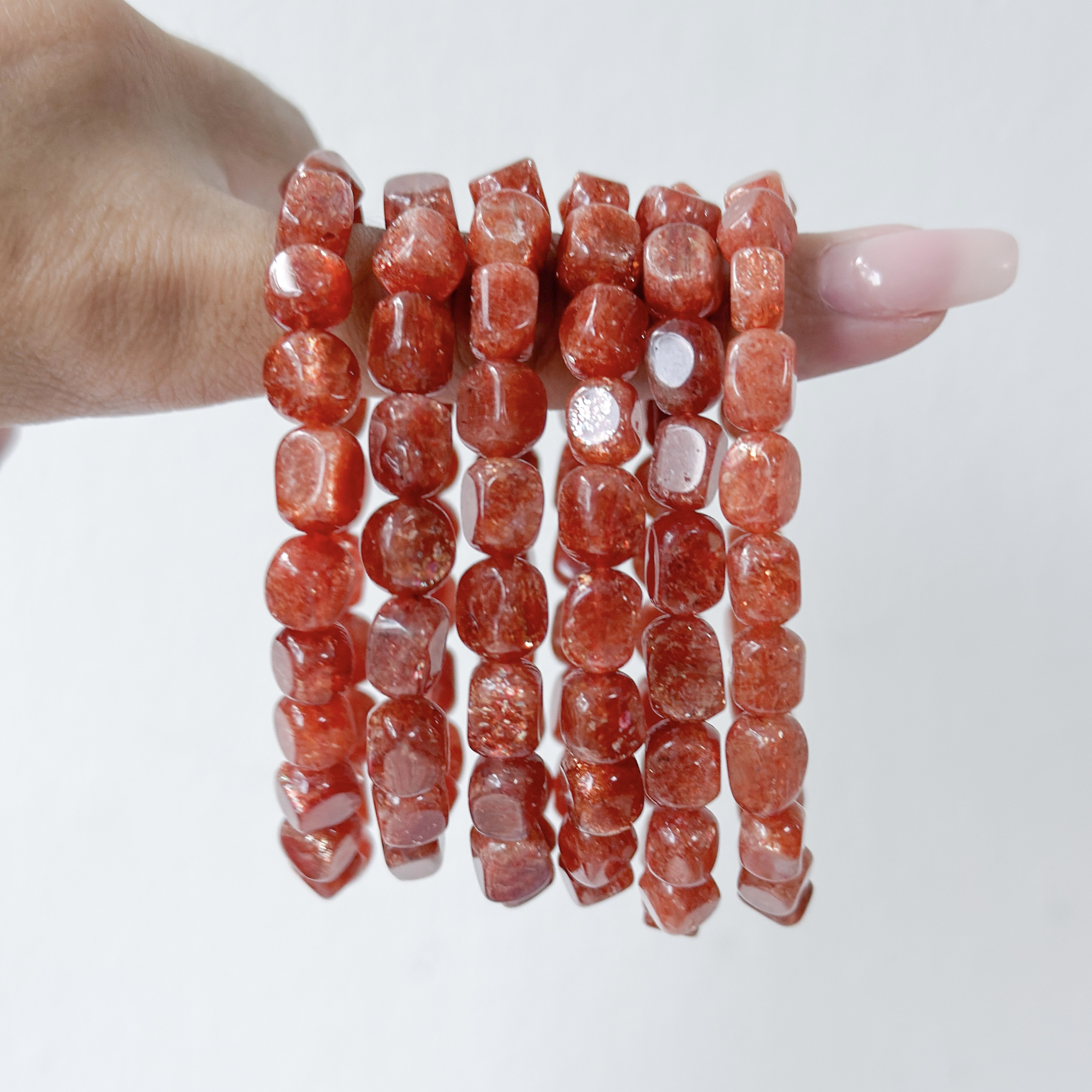 Golden Sunstone 6-7mm AAA Tumbled Bracelet