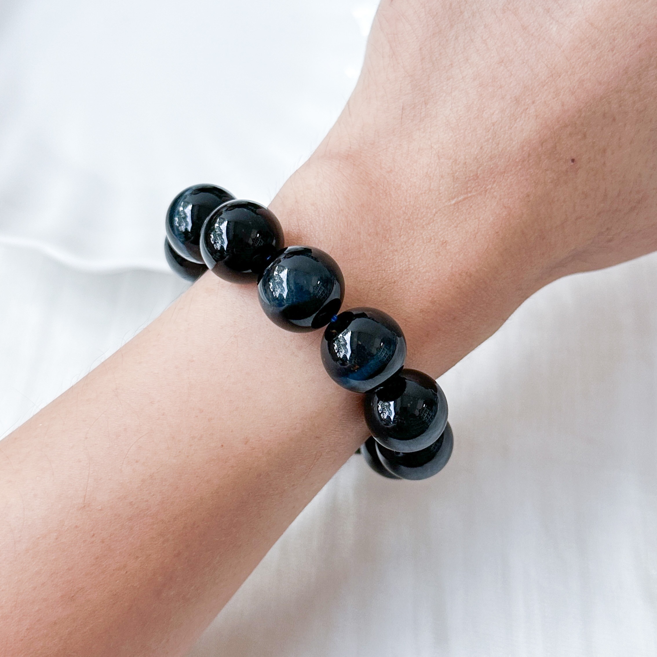 Devil Blue Tiger Eye 14mm Bracelet