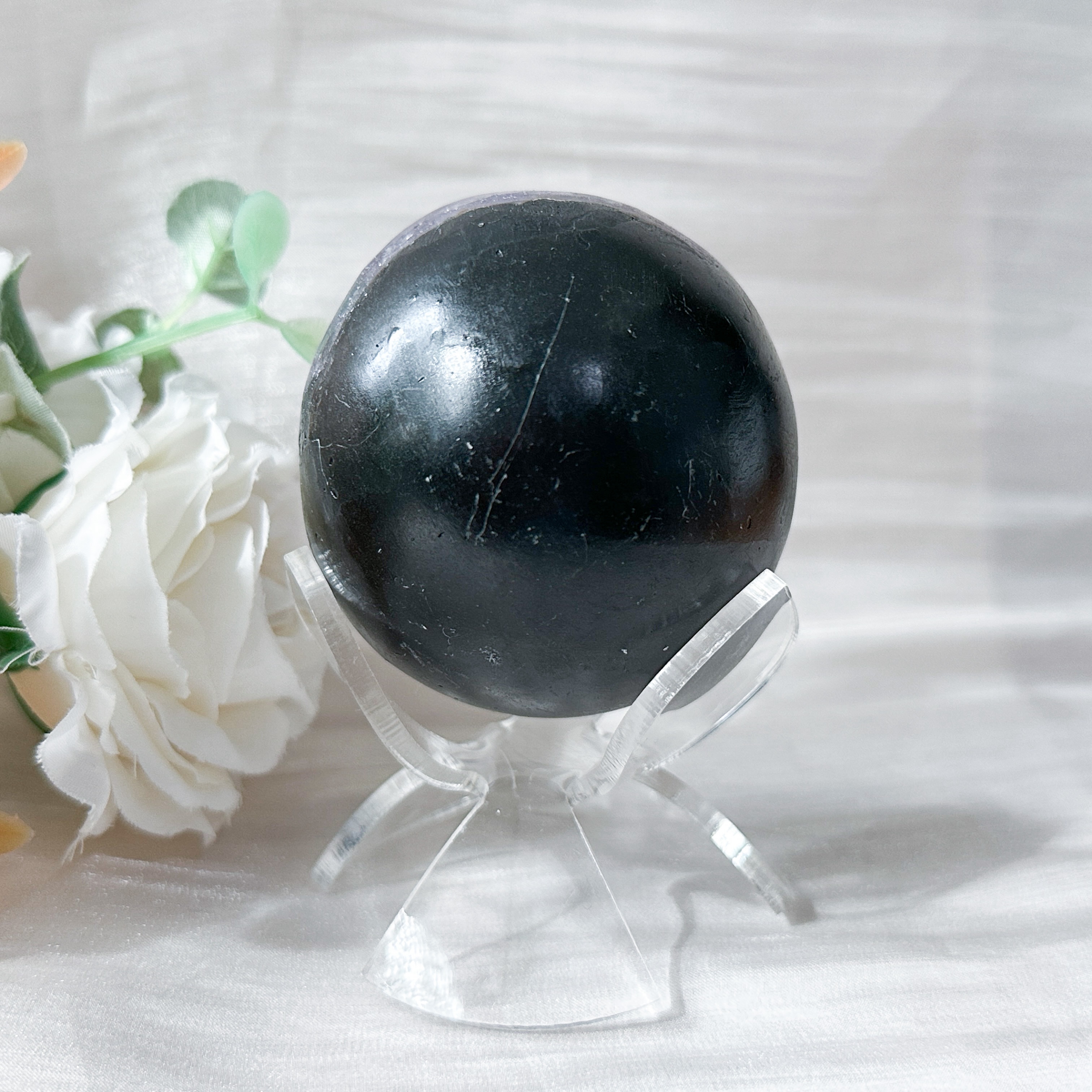 Amethyst Raw Sphere w Sphere Stand