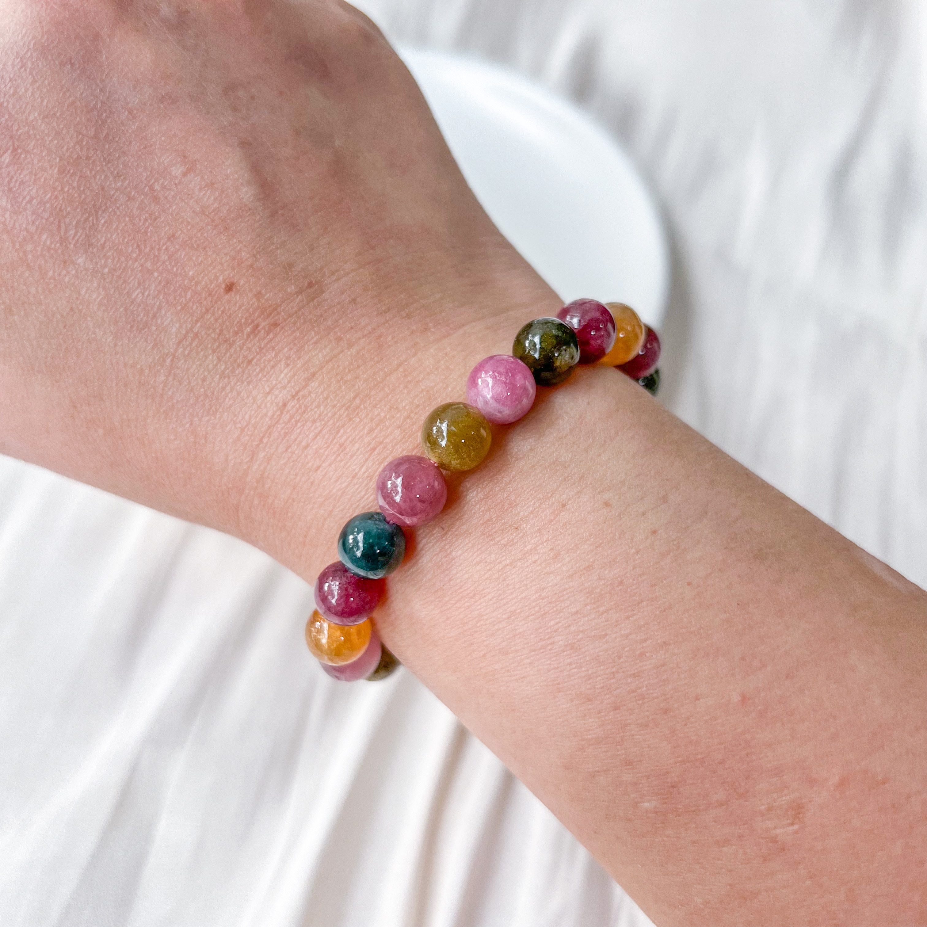 Multi-Colour Tourmaline 8-9mm AAA Bracelet