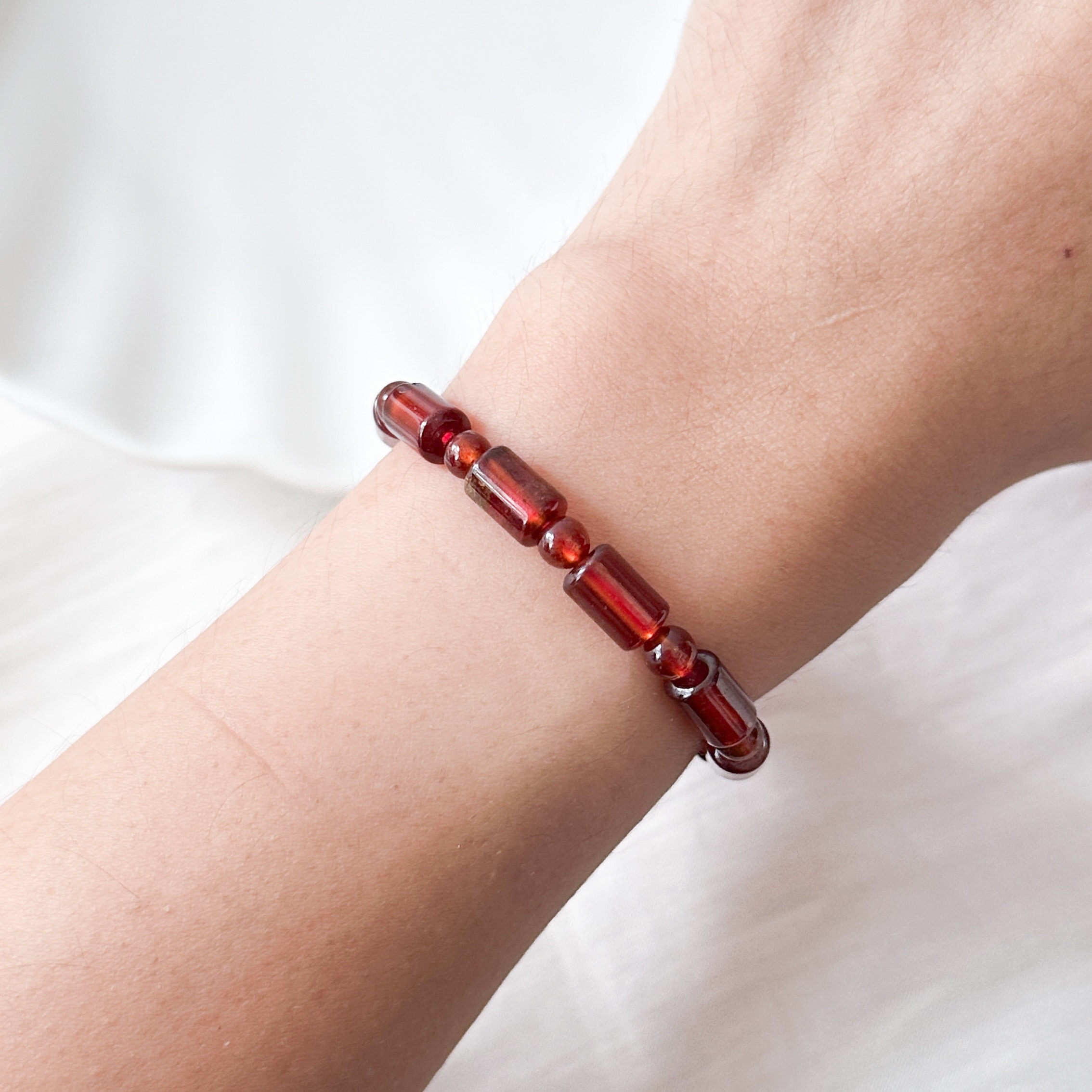 Hessonite Canister Bracelet