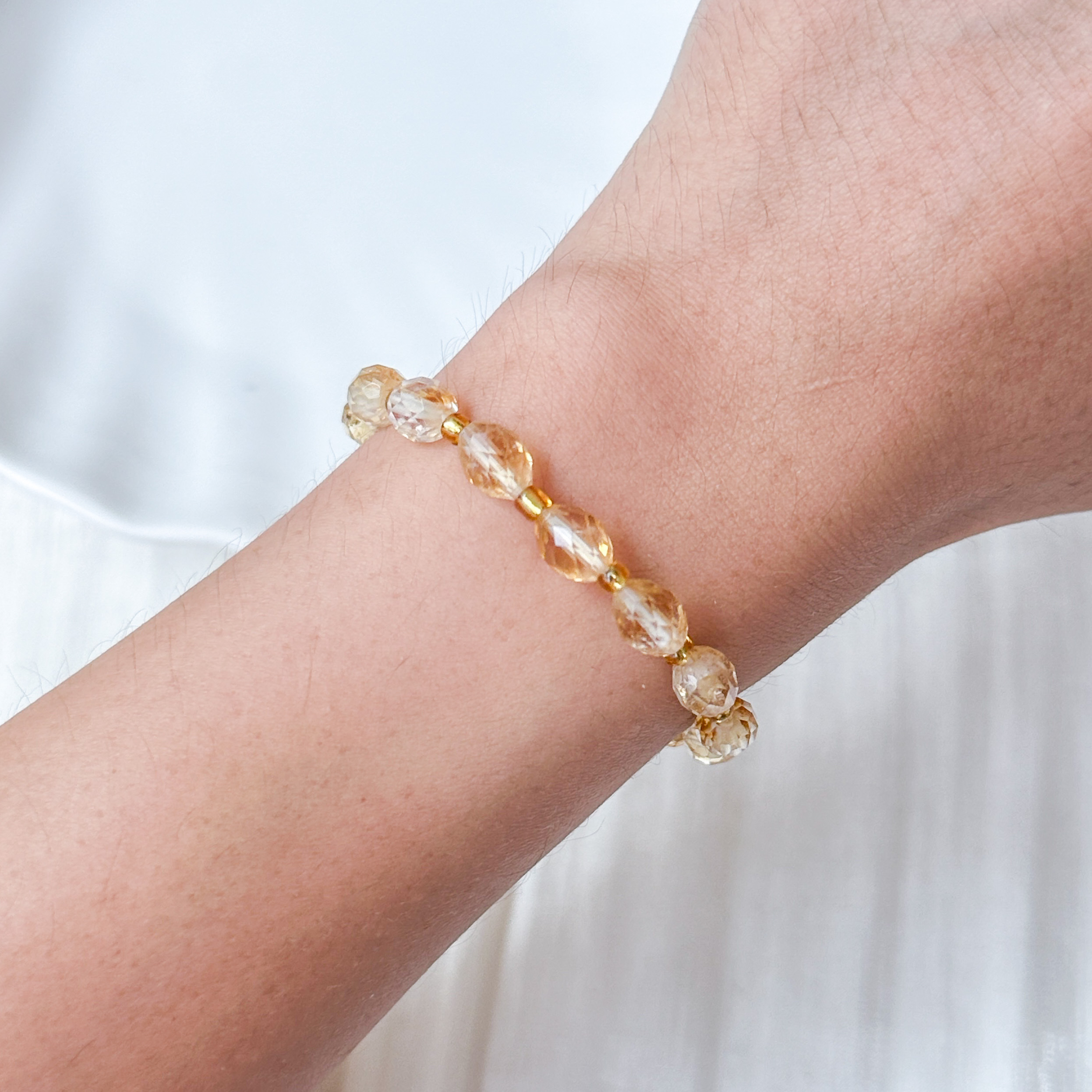 Citrine Olive Cut Bracelet