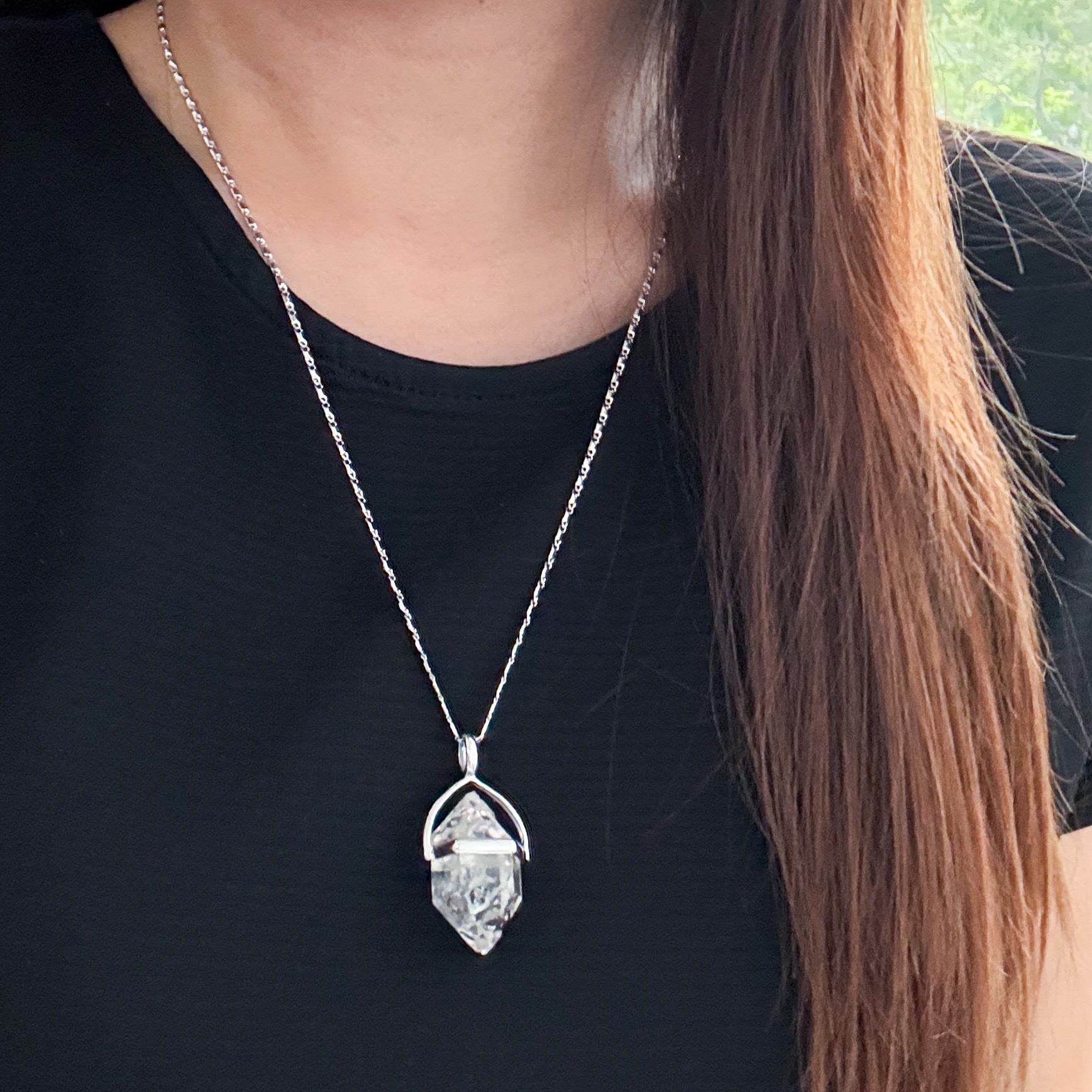 Herkimer Diamond Raw (L) Pendant