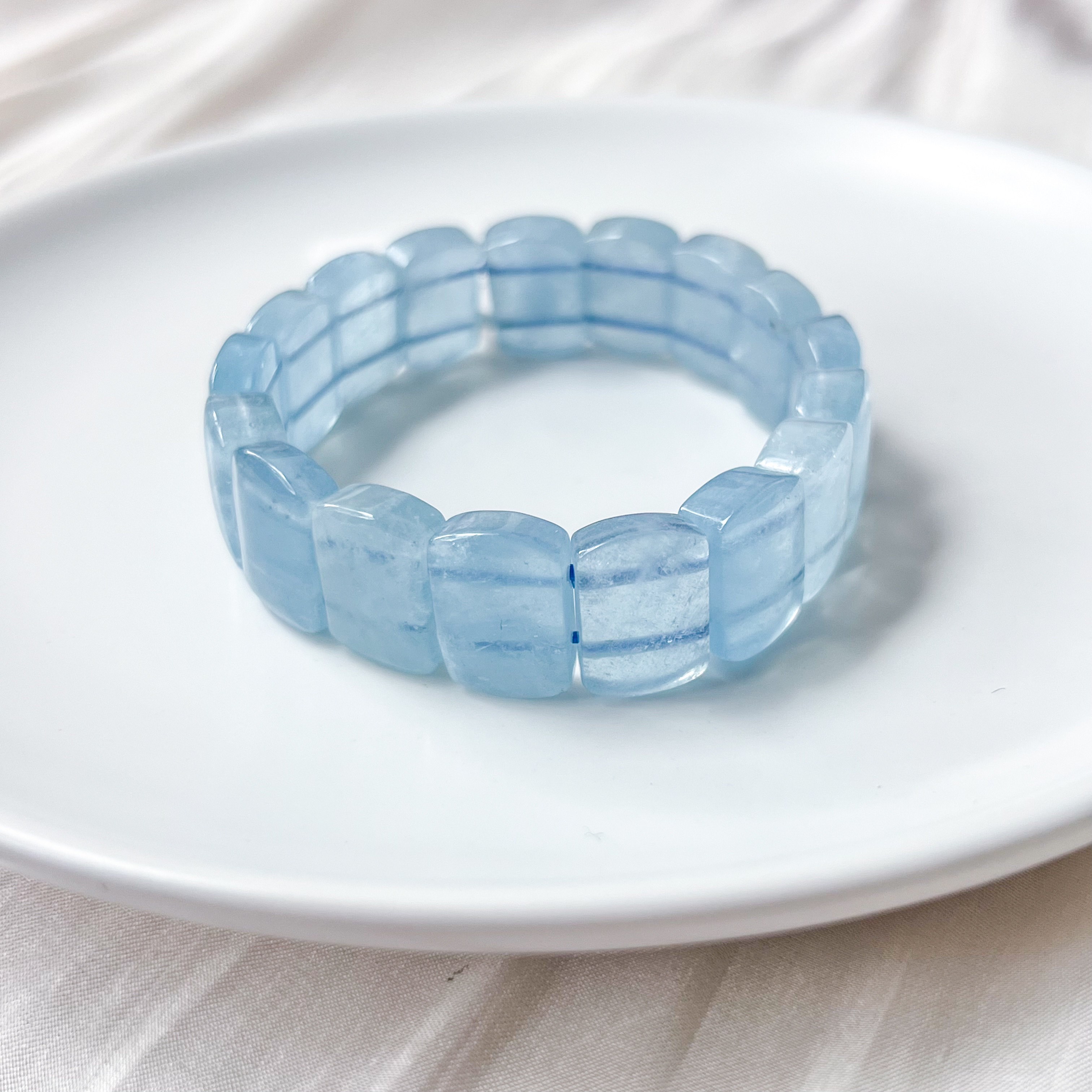 Aquamarine Rect AAA Bracelet