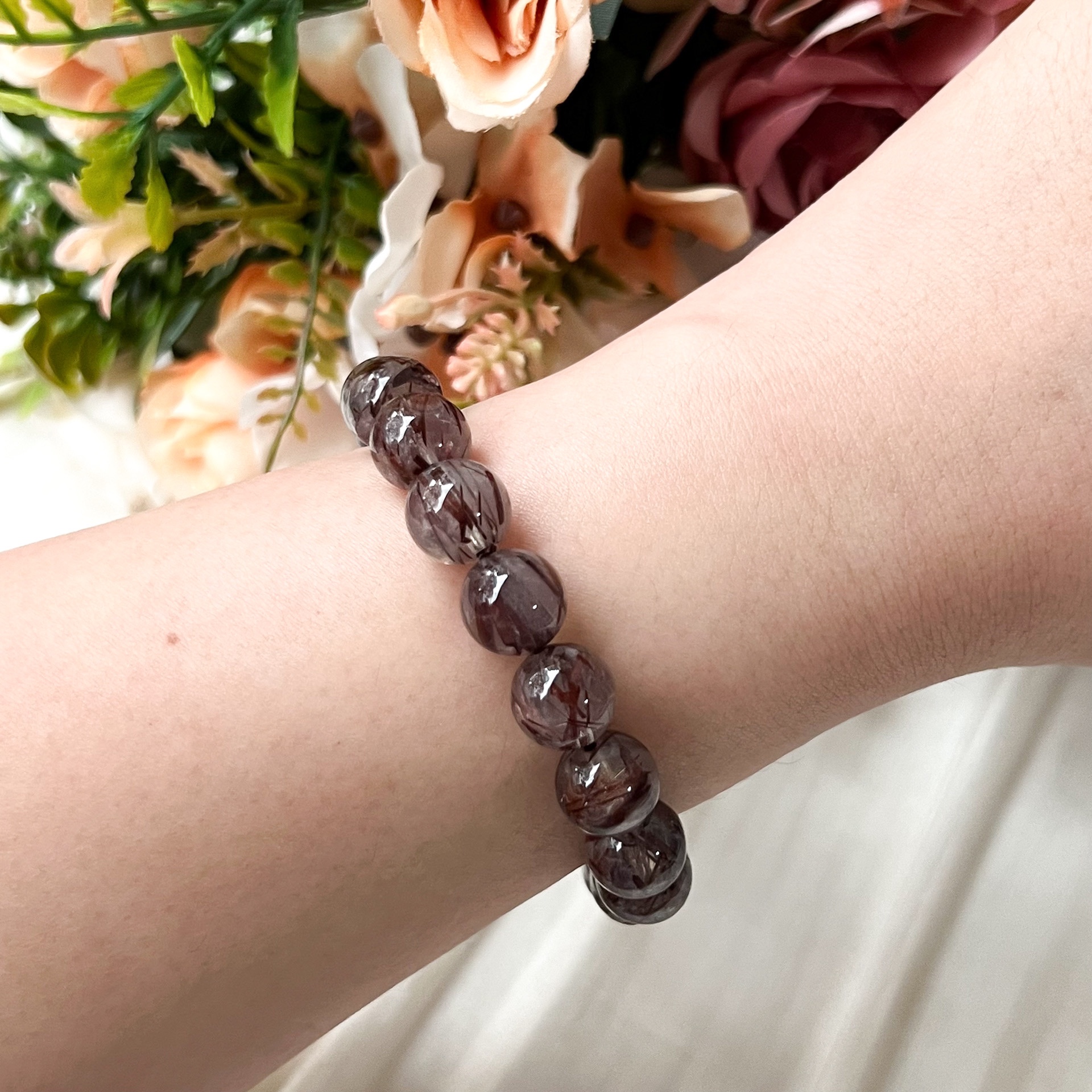 Coffee Rutilated 9-10mm AAA+ Bracelet