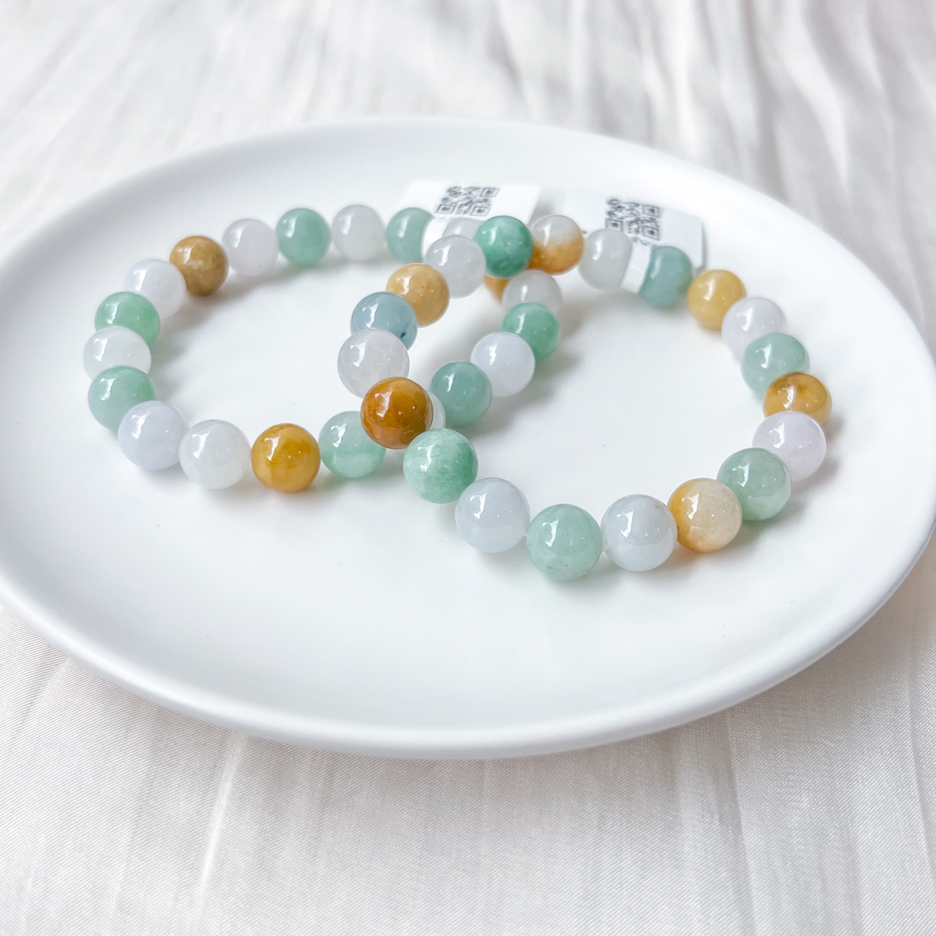 Grade A Multi Colour Jade 9-10mm Bracelet