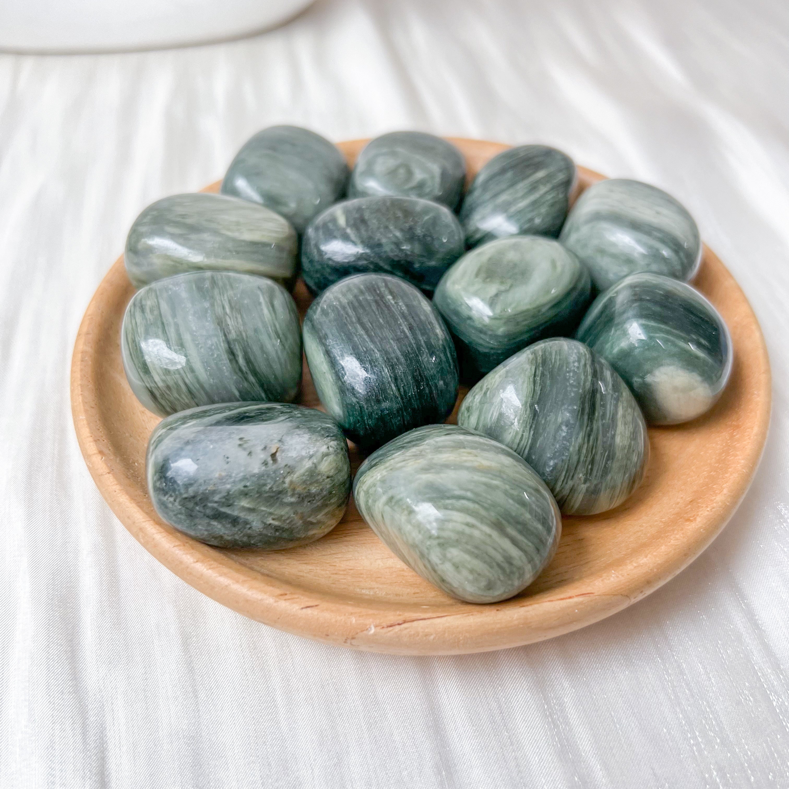 Green Rutilated Quartz Tumble