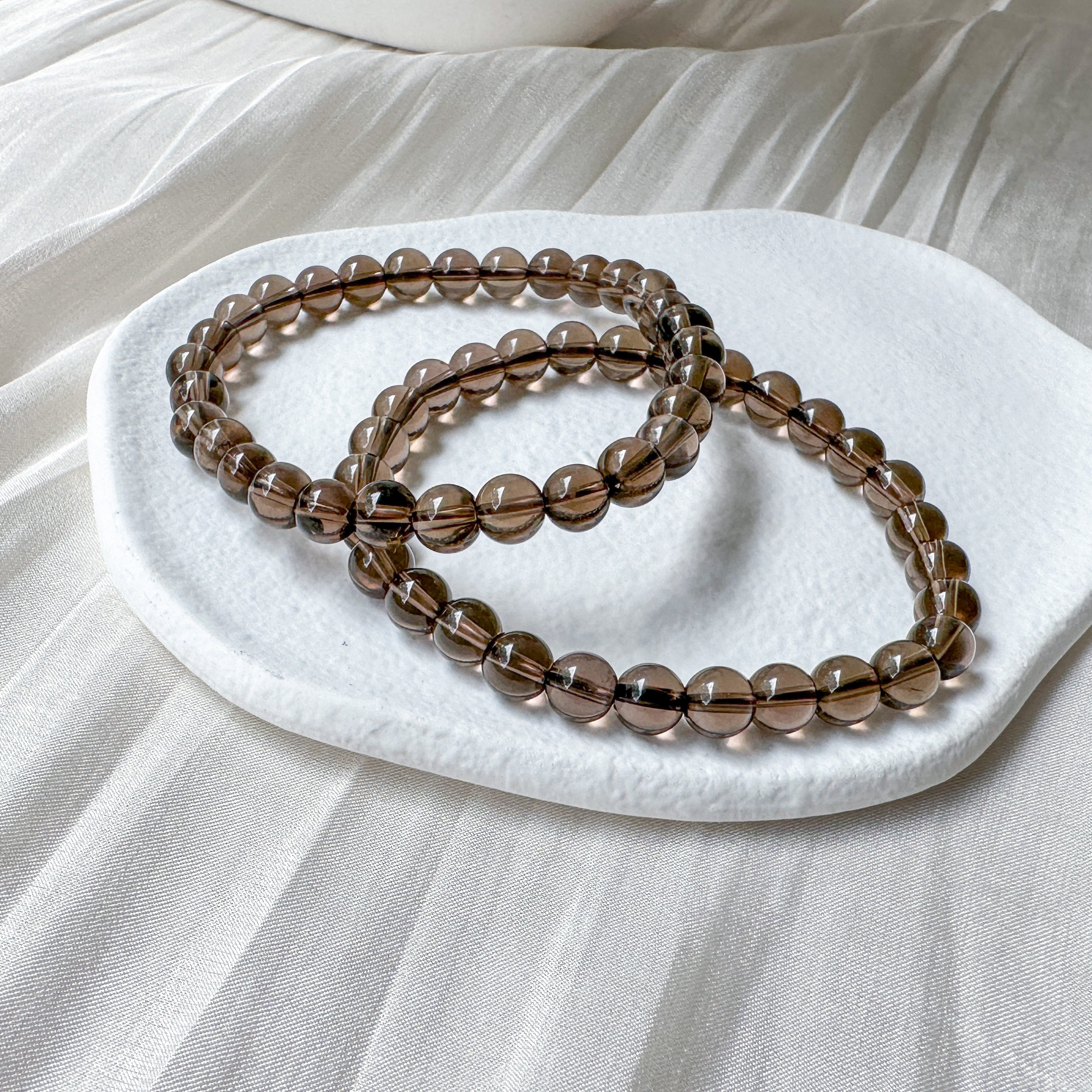 Smoky Quartz 6mm Bracelet