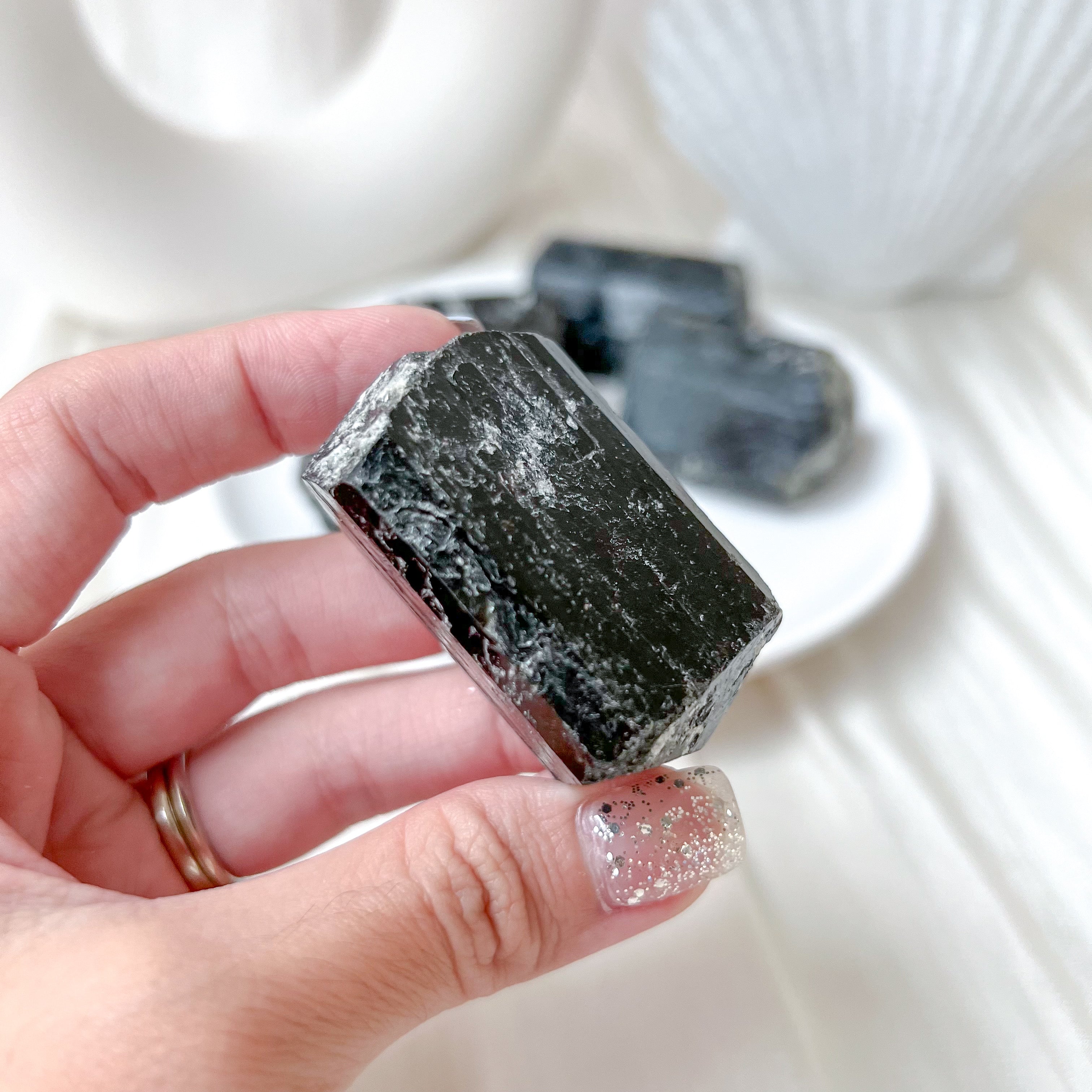 Black Tourmaline Raw Tumble (Big)