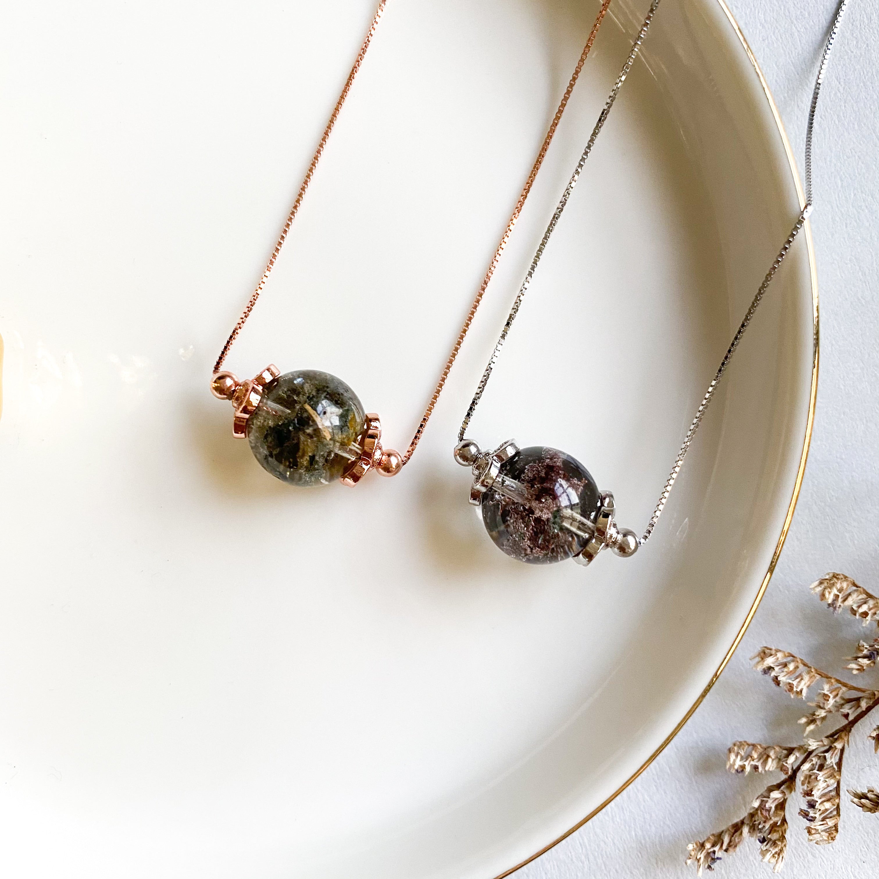 Lodolite Solitaire Necklace