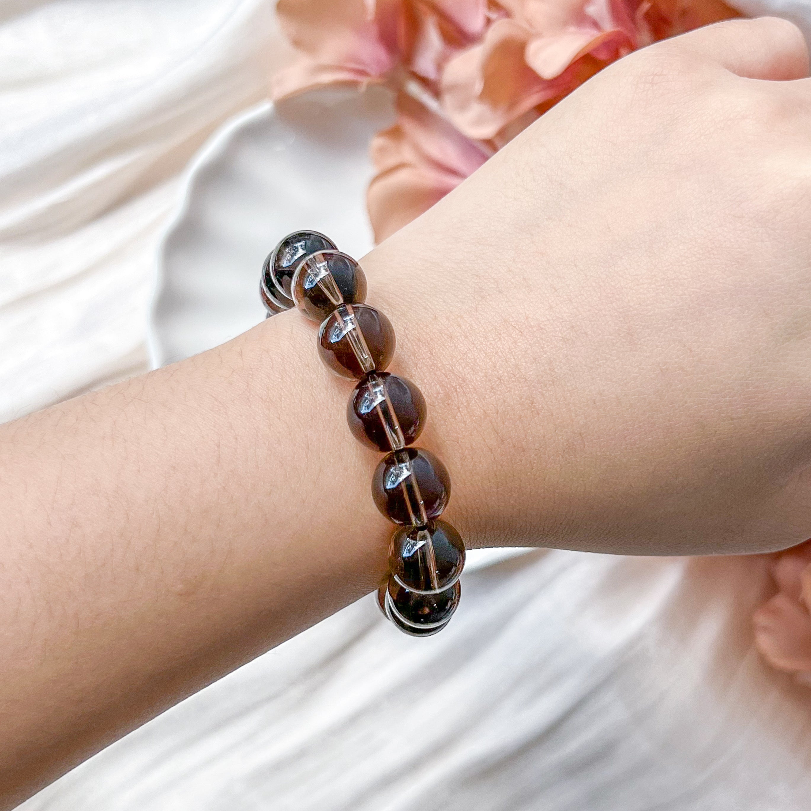 Smoky Quartz 12mm Bracelet