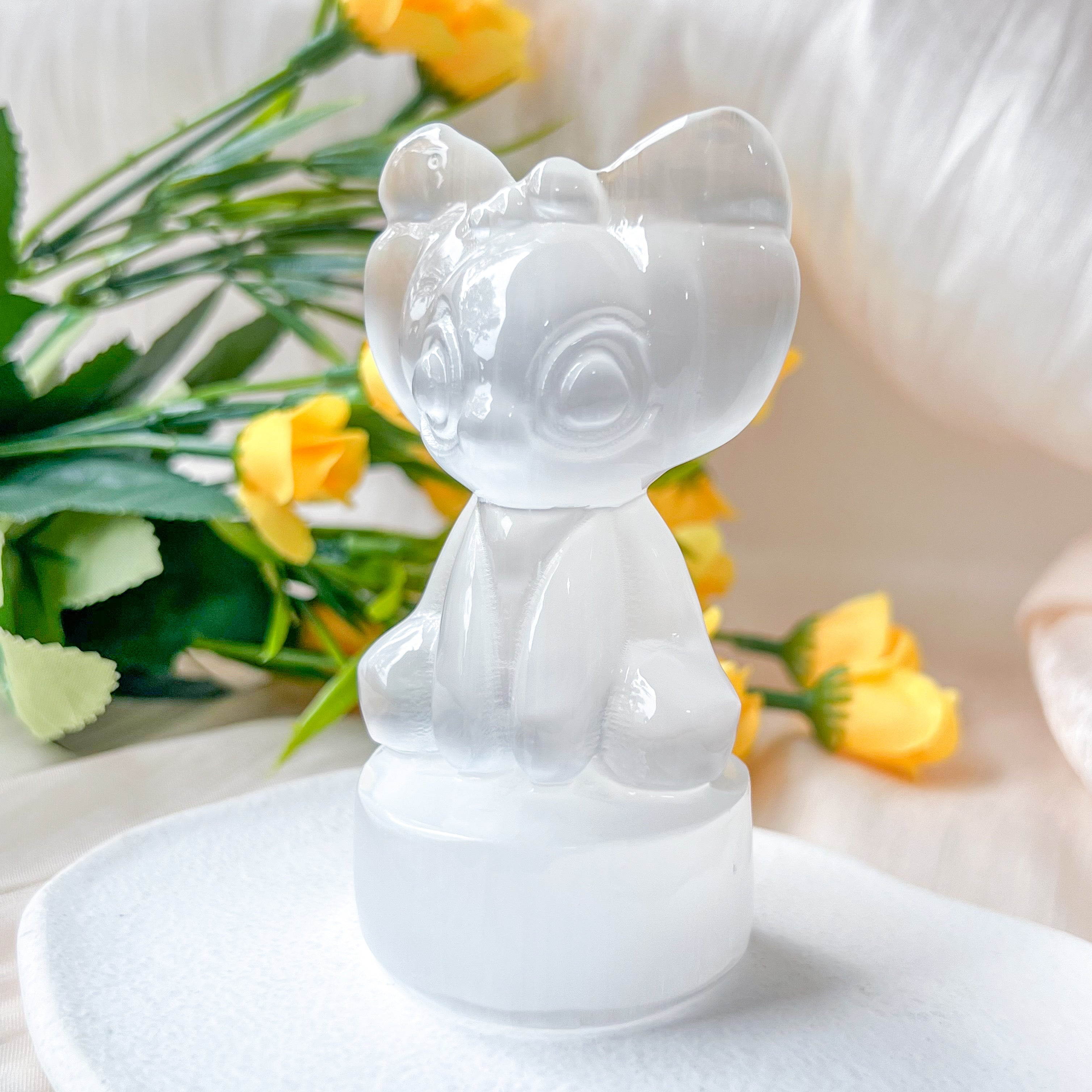 Selenite Stitch Display