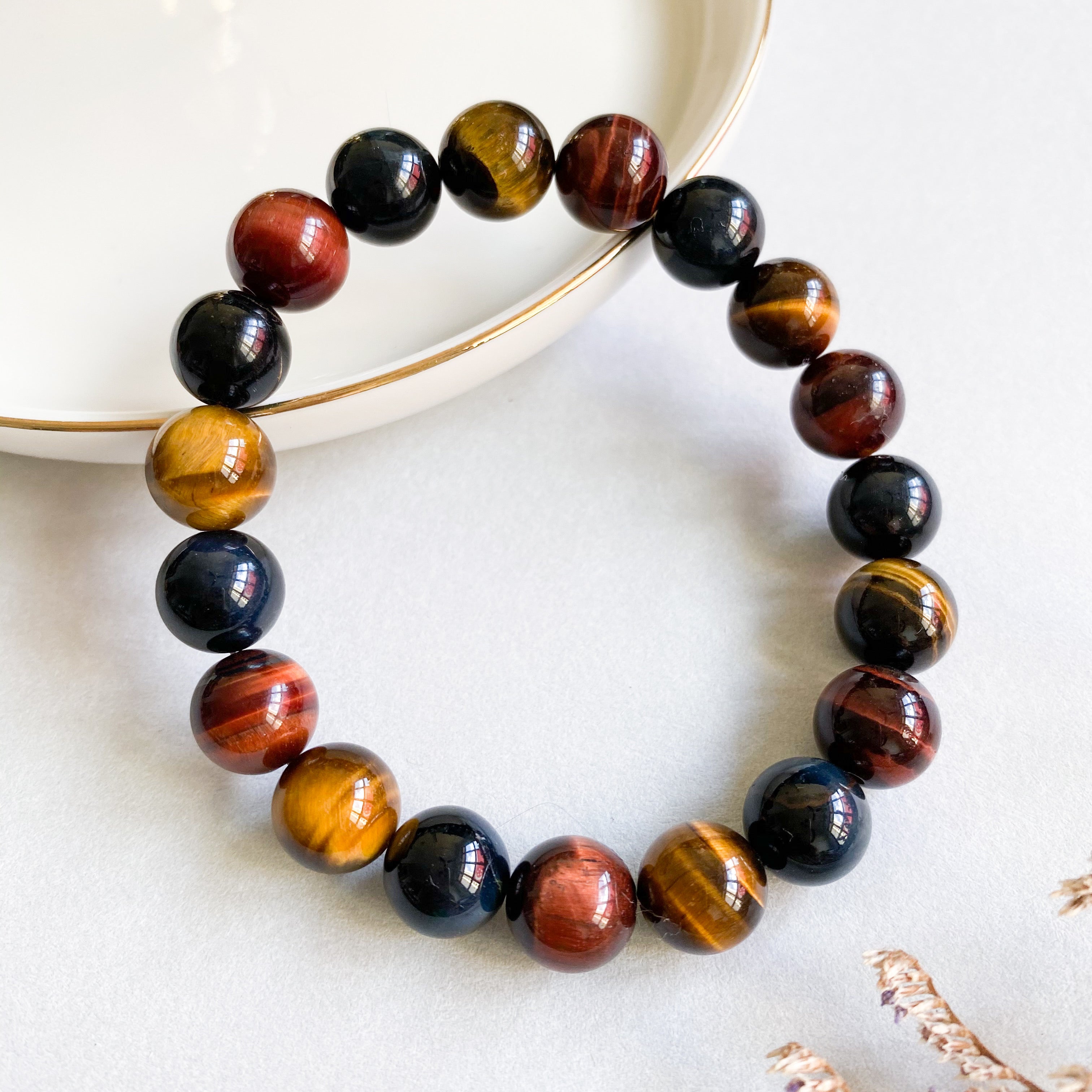 Tri-Colour Tiger Eye 10mm Bracelet