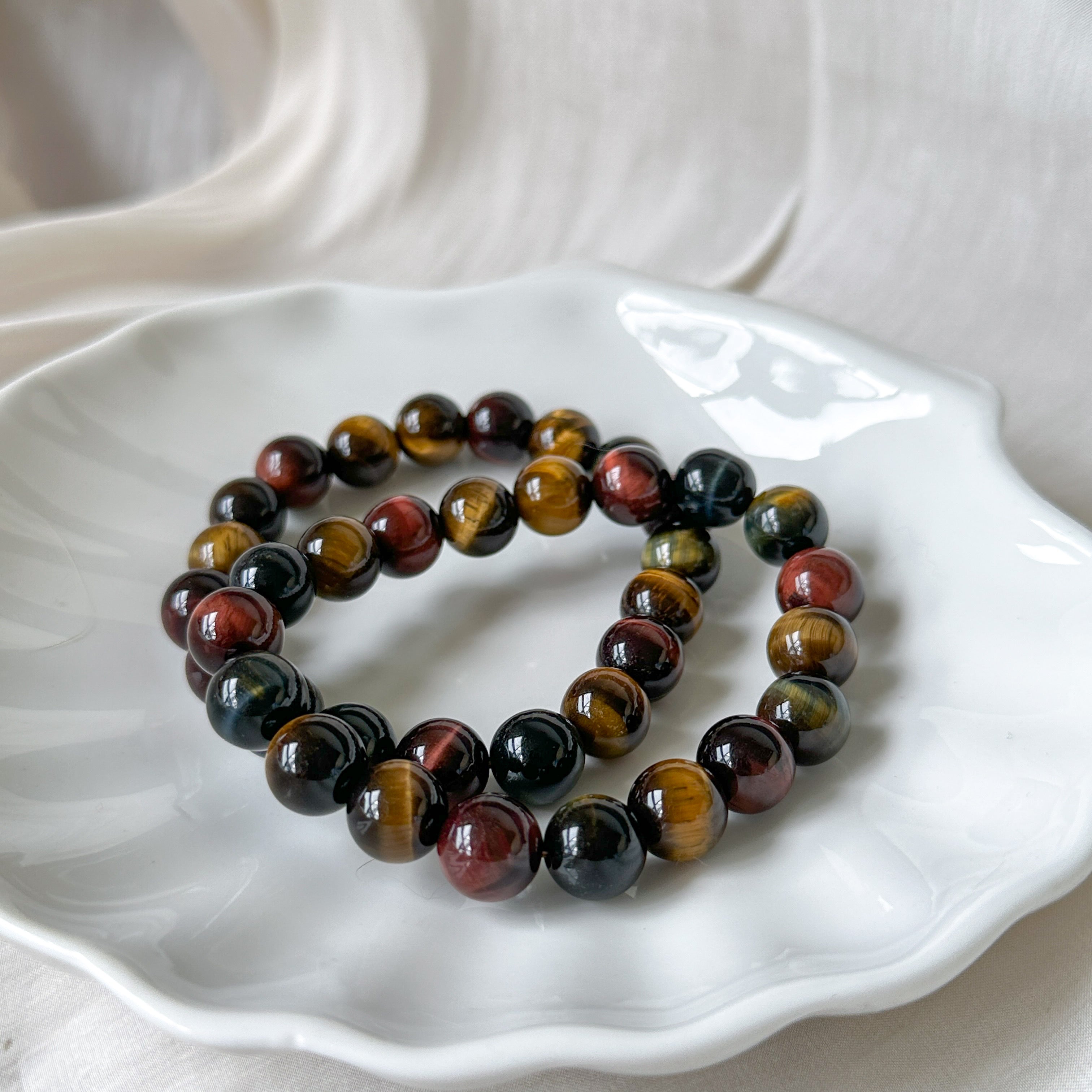 Tri-Colour Tiger Eye 10mm Bracelet