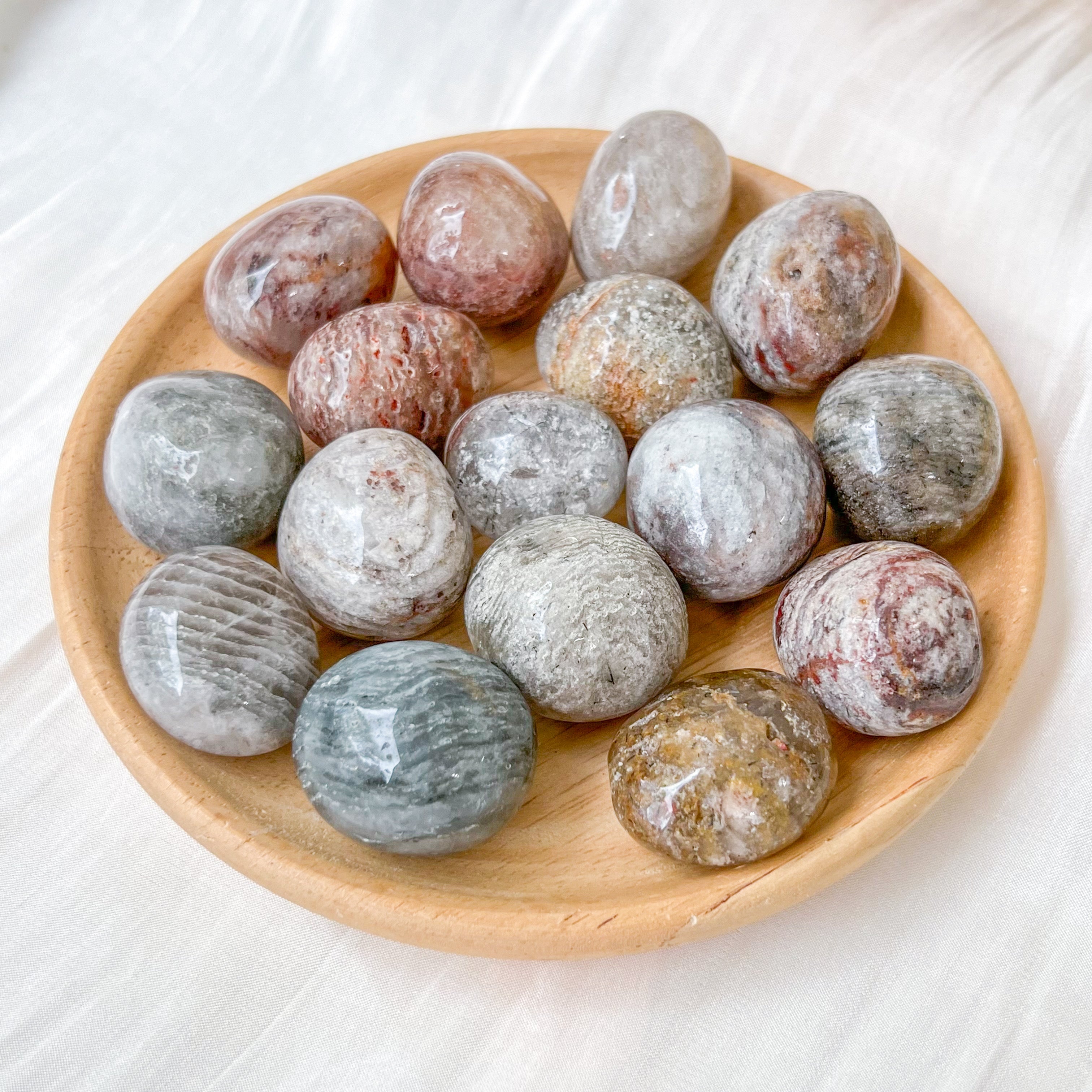 Lodolite Quartz Tumble