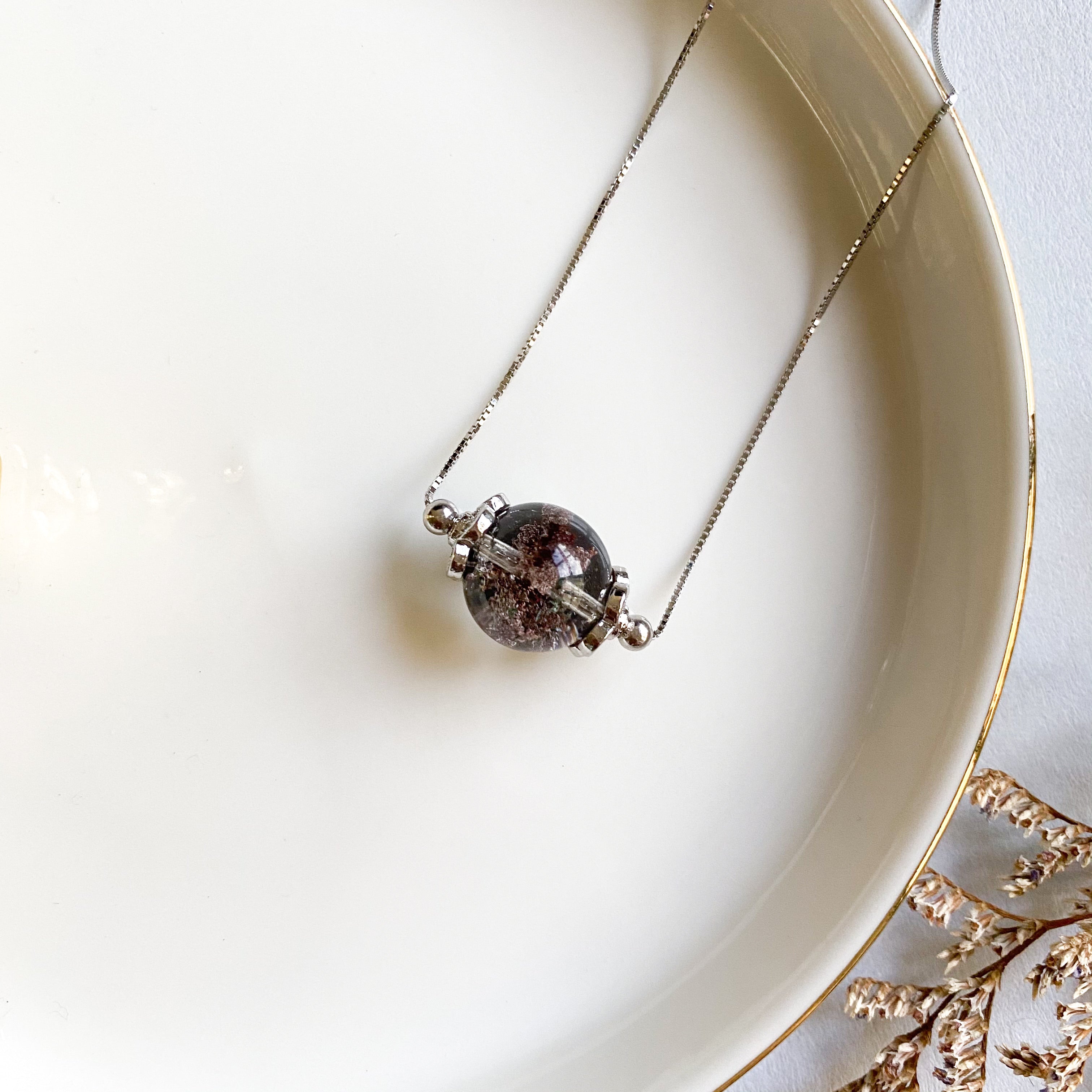 Lodolite Solitaire Necklace