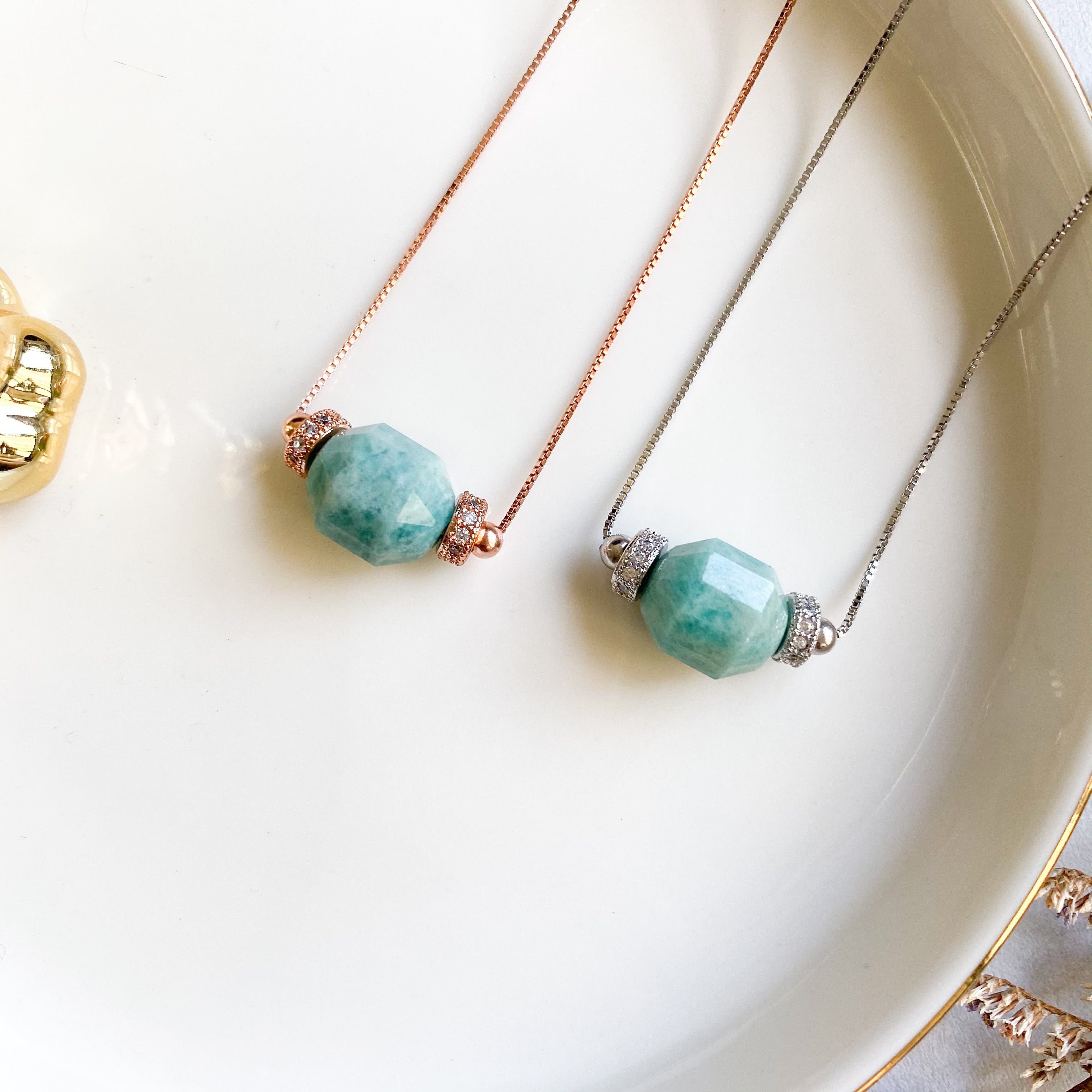 Amazonite Geometric Necklace